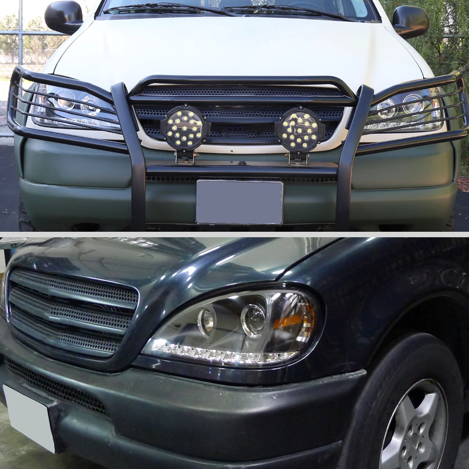 1998-2001 Mercedes Benz W163 ML Class Projector Headlights SMD LED Light Black - Image 10