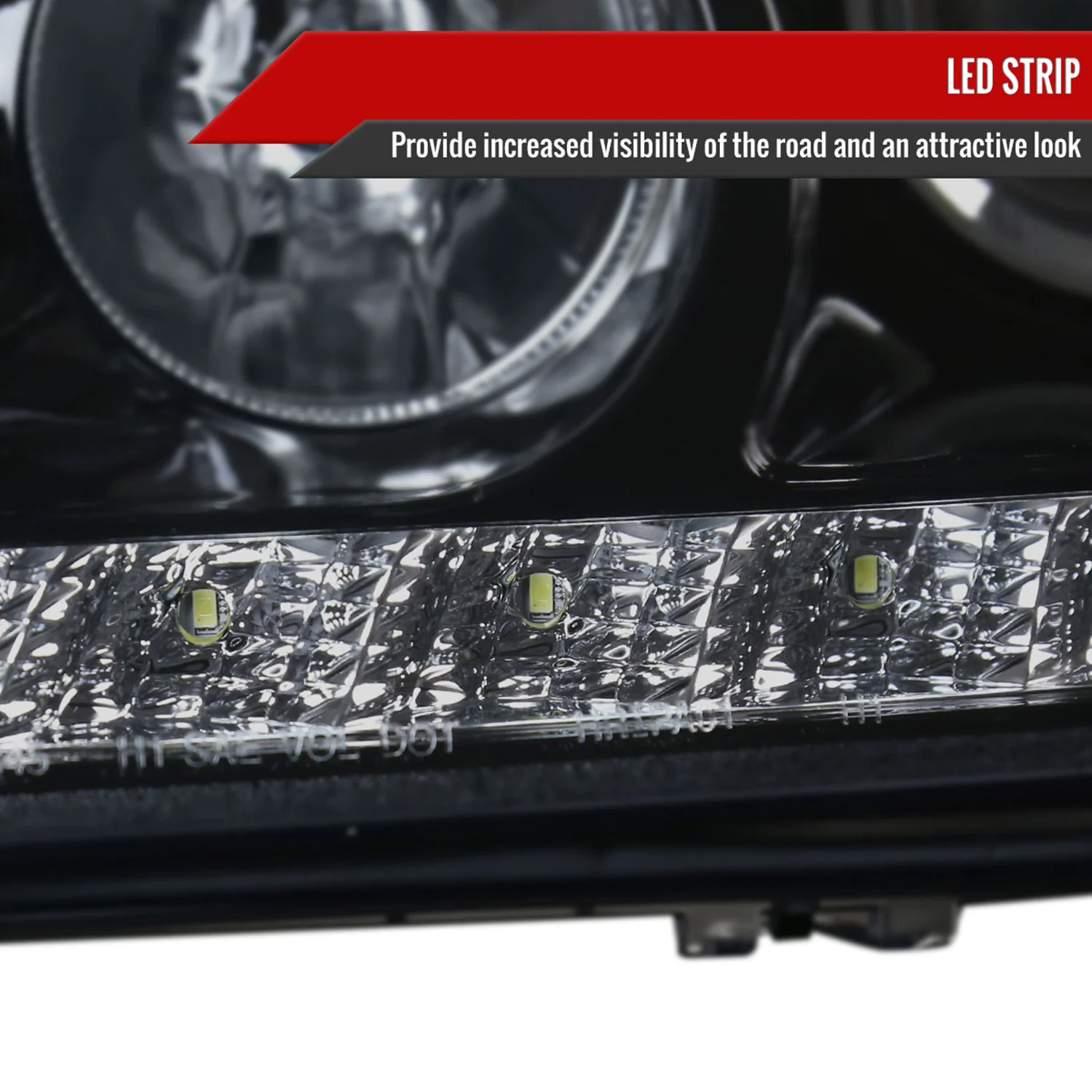 1998-2001 Mercedes Benz W163 ML Class Projector Headlights SMD LED Light Smoke - Image 5