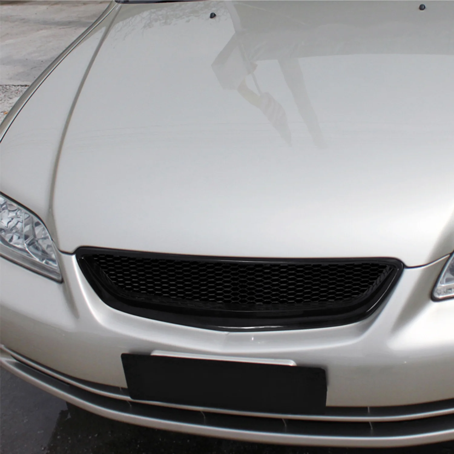 1998-2002 Honda Accord TR Style Black ABS Mesh Grille - Image 8