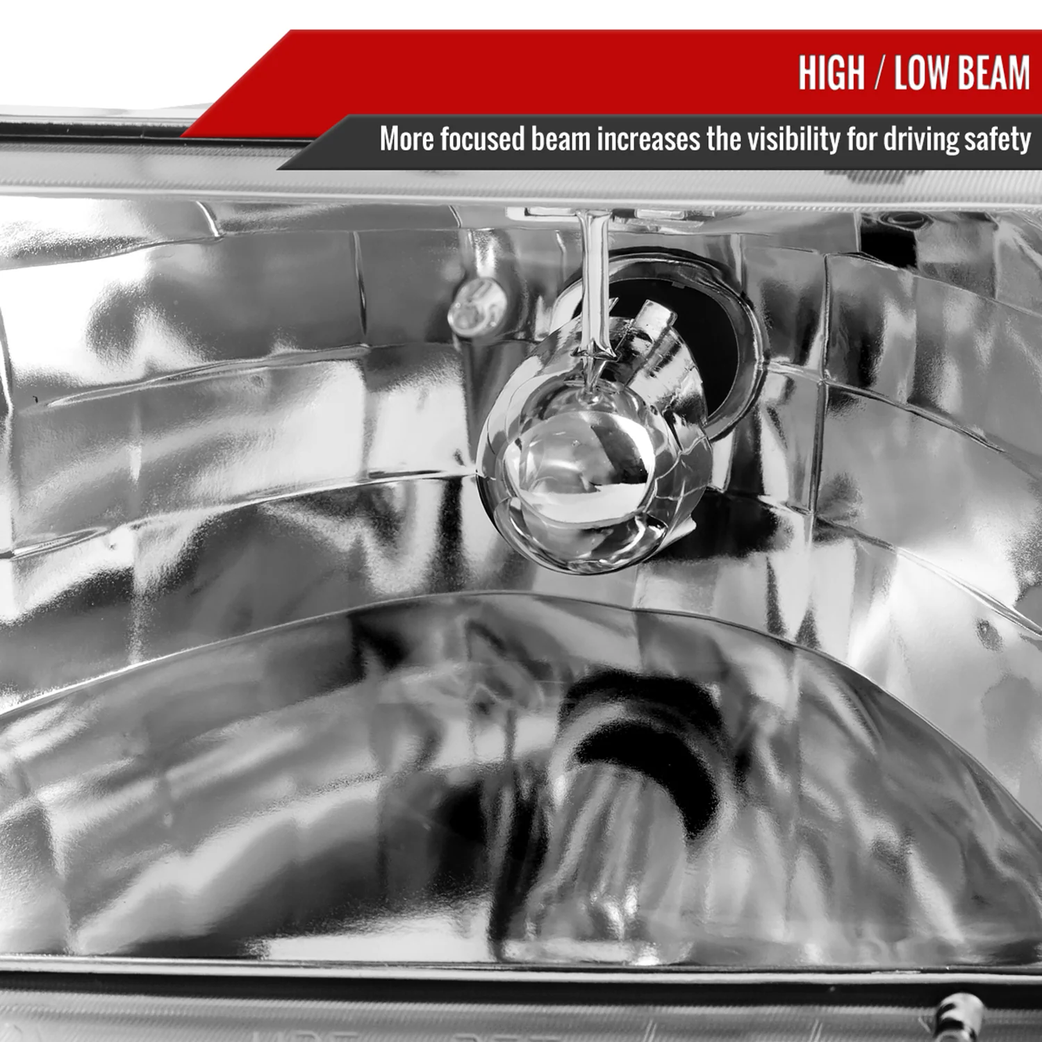 1998-2002 Mercury Grand Marquis Factory Headlights Corner Signal Chrome - Image 3