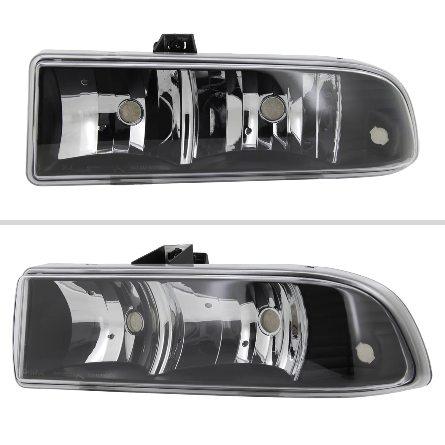 1998-2004 Chevy S10/Blazer Factory Style Headlights Matte Black/Clear Lens - Image 2