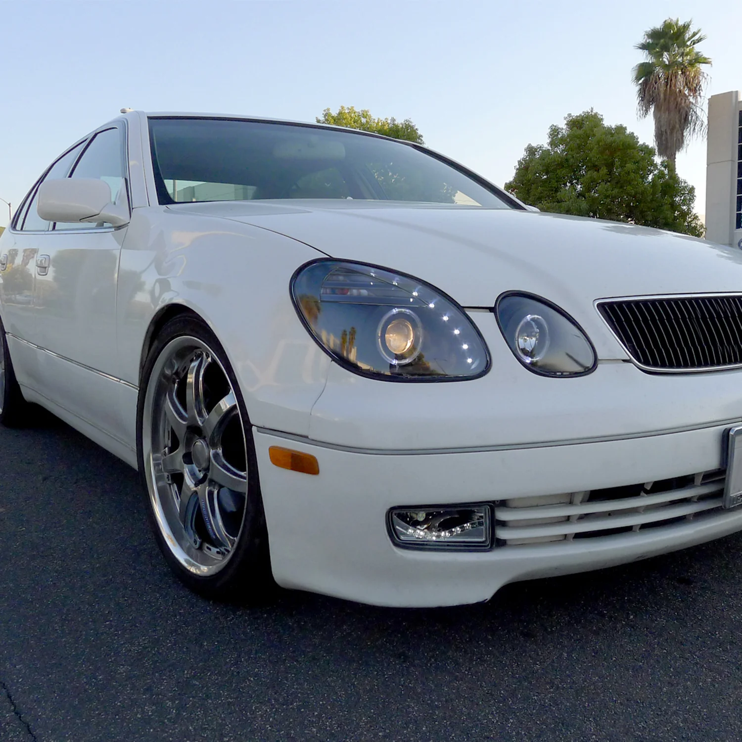 1998-2005 Lexus GS300/GS400/GS430 Halo Projector Headlights LED Light Black - Image 9