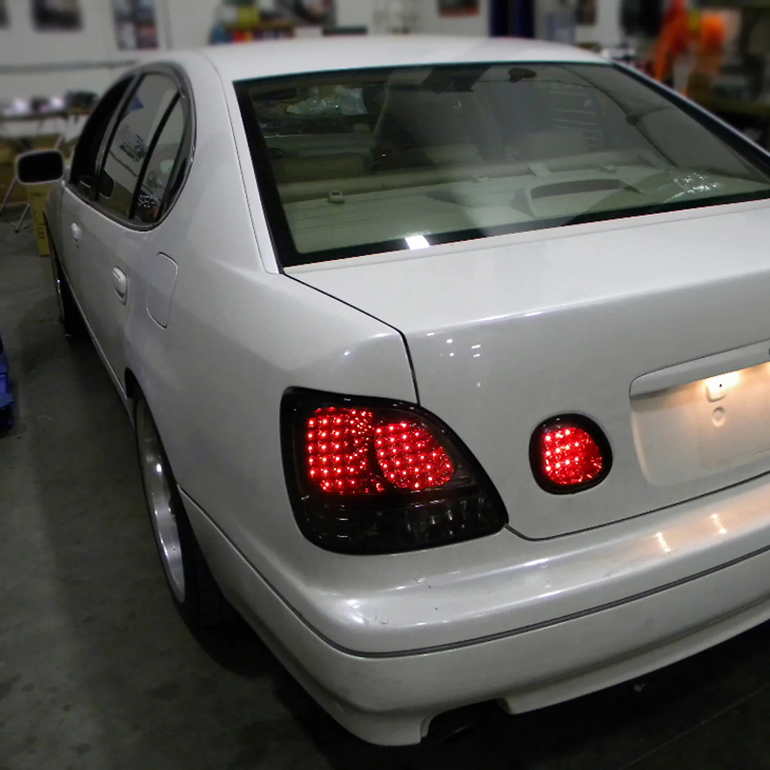 1998-2005 Lexus GS300/GS400/GS430 LED Tail Lights Chrome Housing/Smoke Lens - Image 10