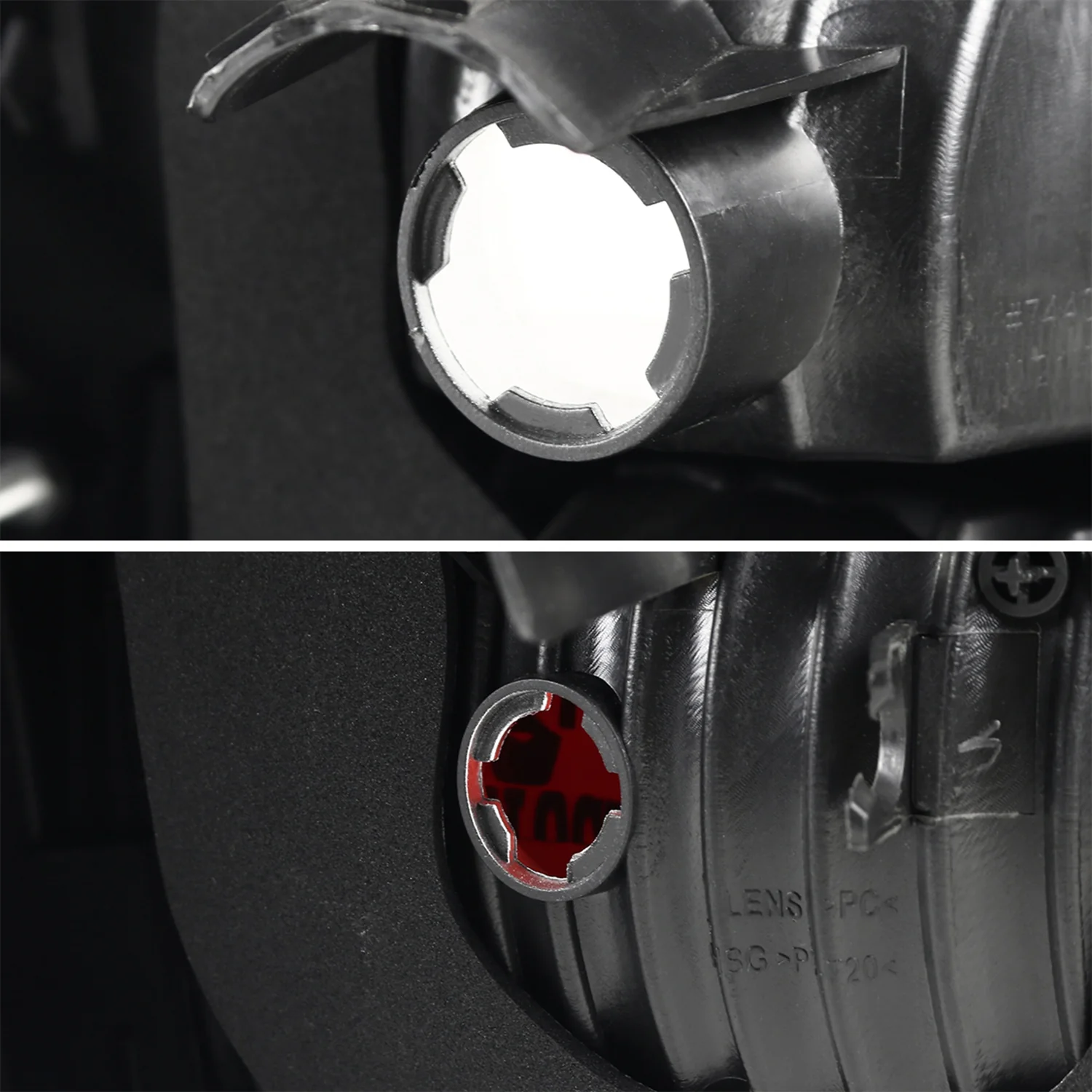 1999-2000 Honda Civic Sedan Tail Lights Chrome Housing/Red Clear Lens - Image 7