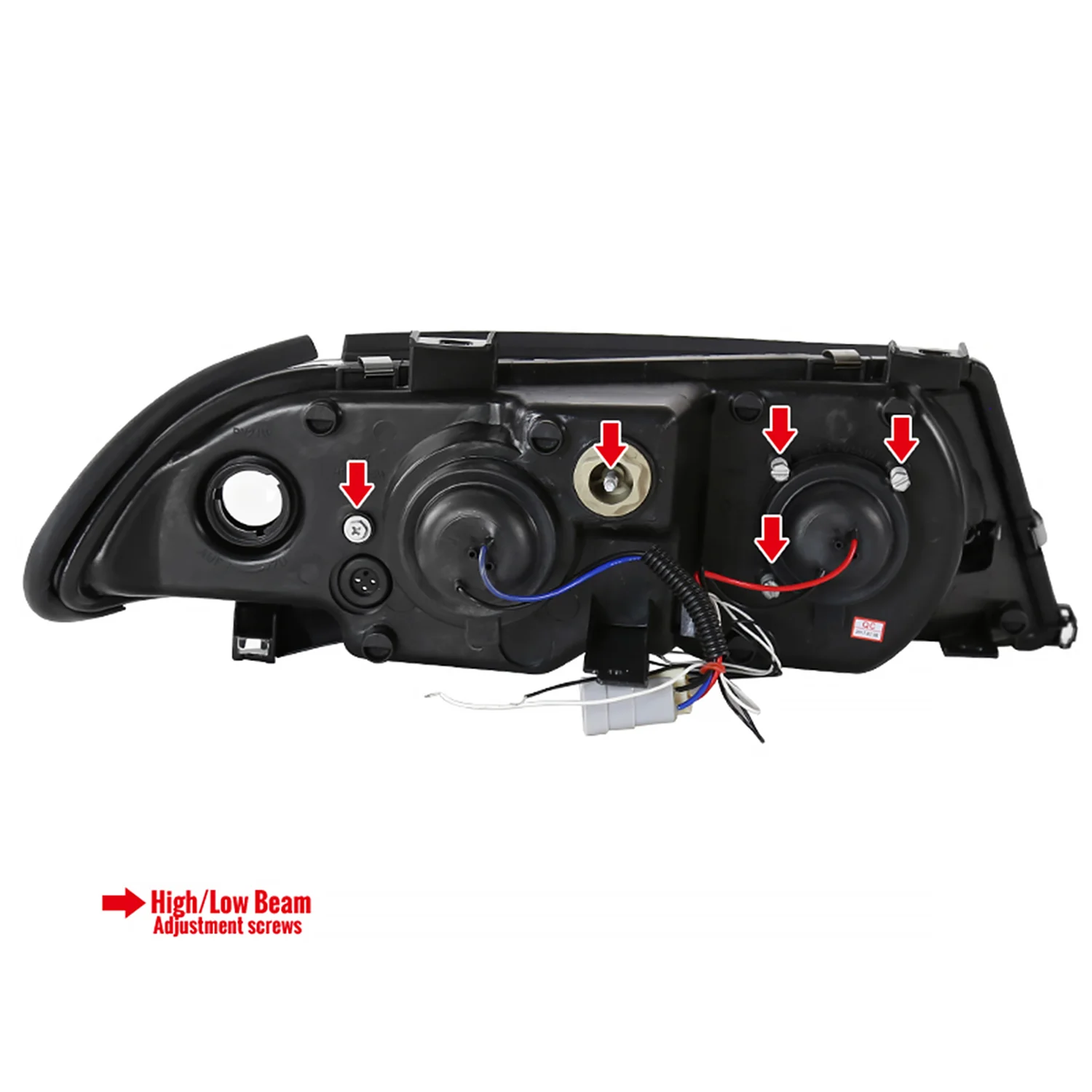 1999-2001 BMW E46 3 Series Sedan Dual Halo Projector Headlights Chrome/Clear - Image 9