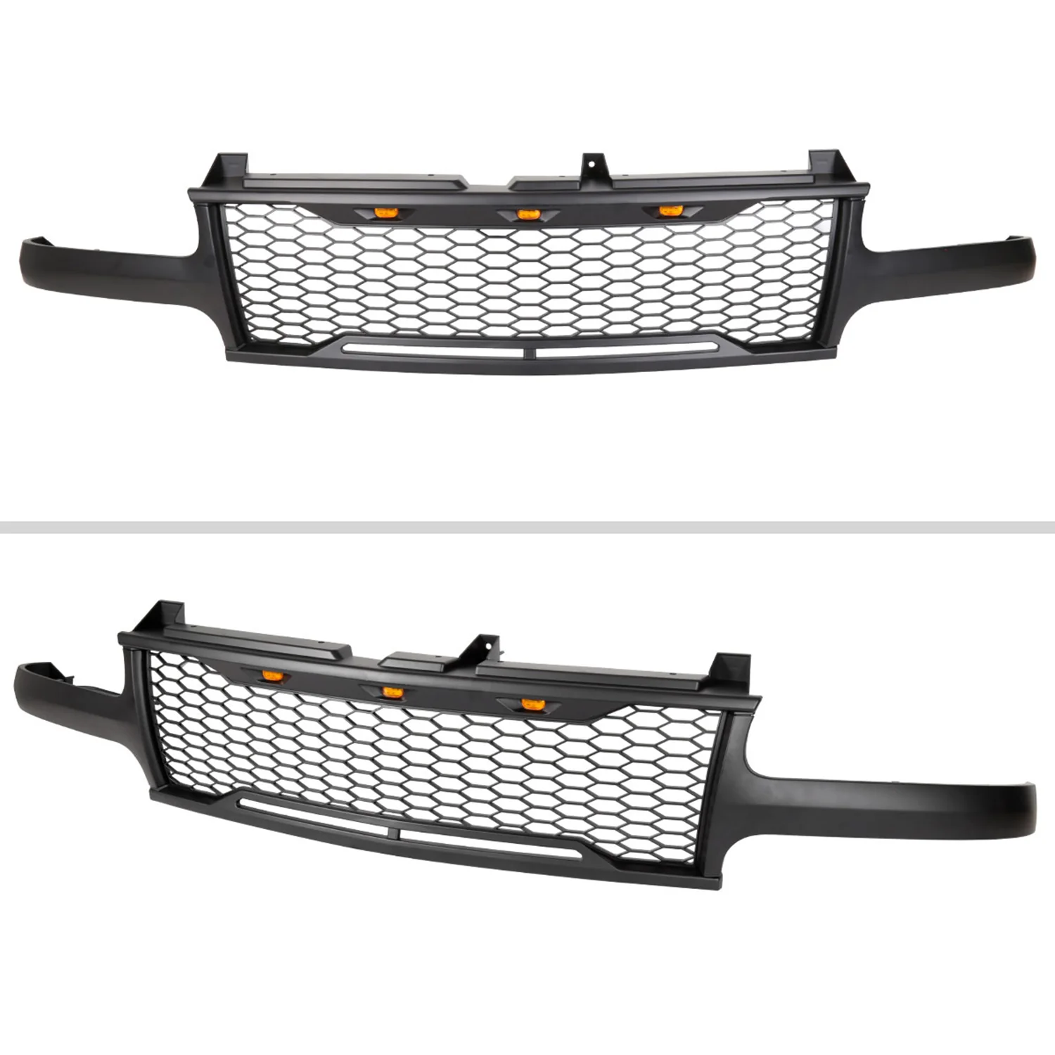 1999-2002 Chevy Silverado 1500 00-2006 Tahoe Suburban Mesh Grille & LED Lamps - Image 3