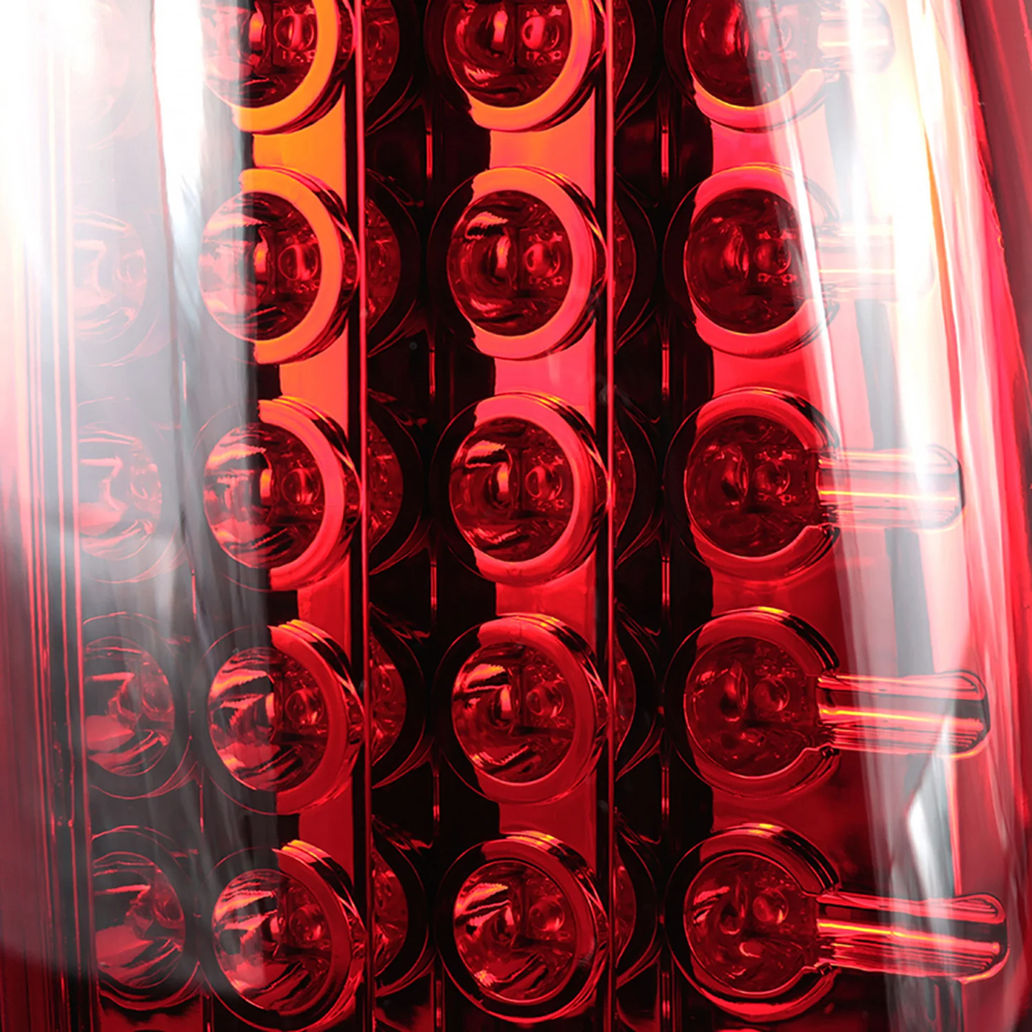1999-2002 Chevy Silverado/ 1999-2006 GMC Sierra LED Tail Lights Chrome/Red Clear - Image 3