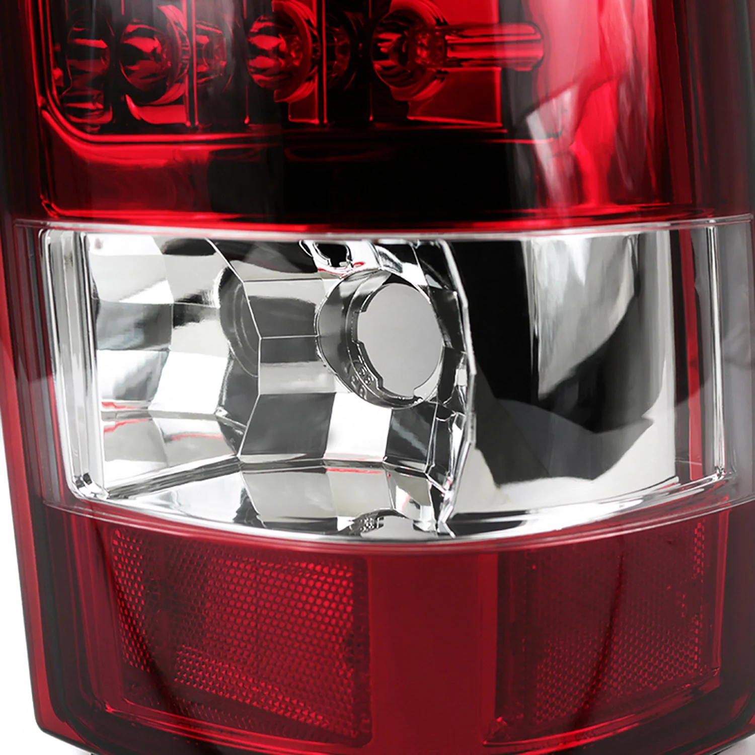 1999-2002 Chevy Silverado/ 1999-2006 GMC Sierra LED Tail Lights Chrome/Red Clear - Image 4