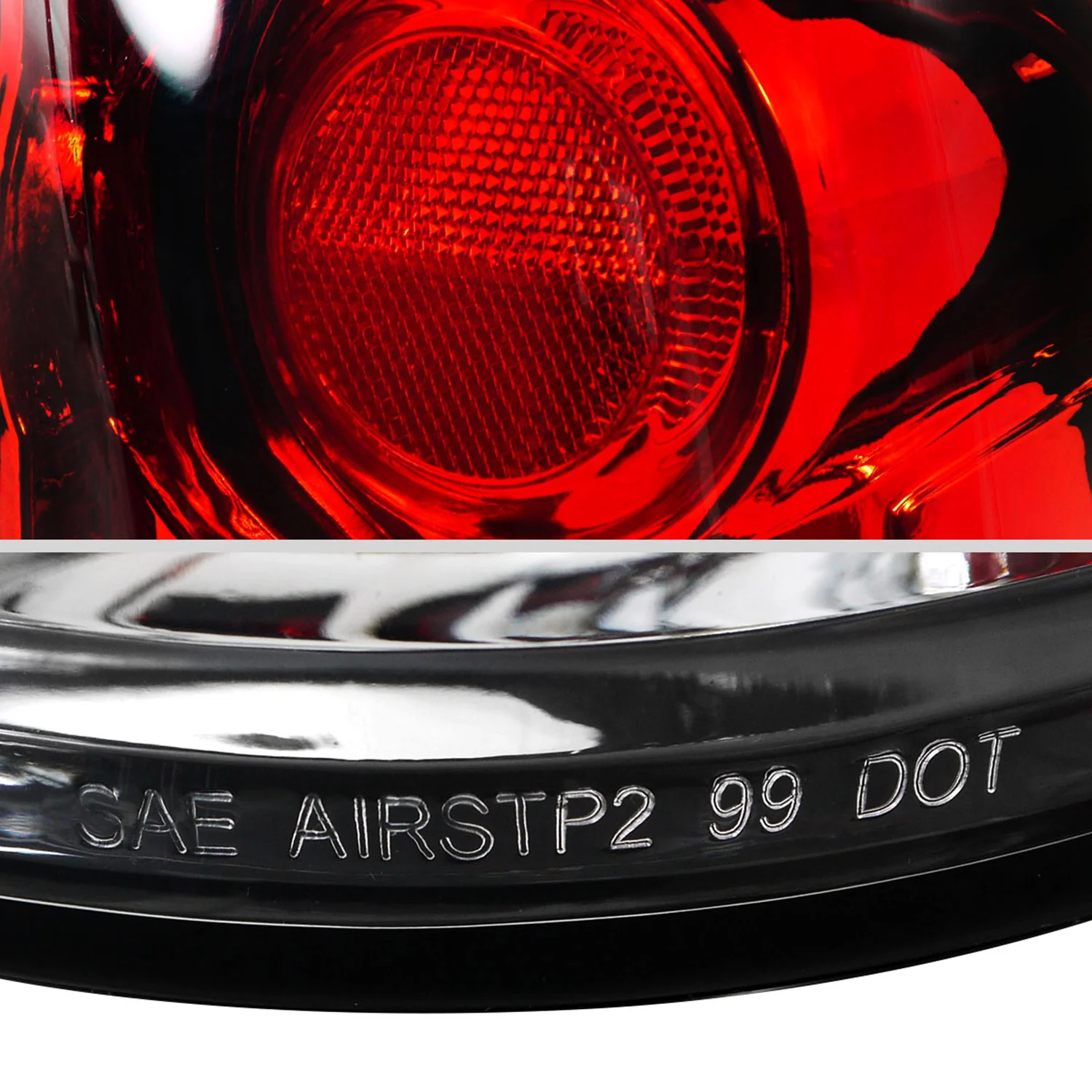 1999-2002 Chevy Silverado/ 1999-2006 GMC Sierra Tail Lights - APC Chrome/Red - Image 6