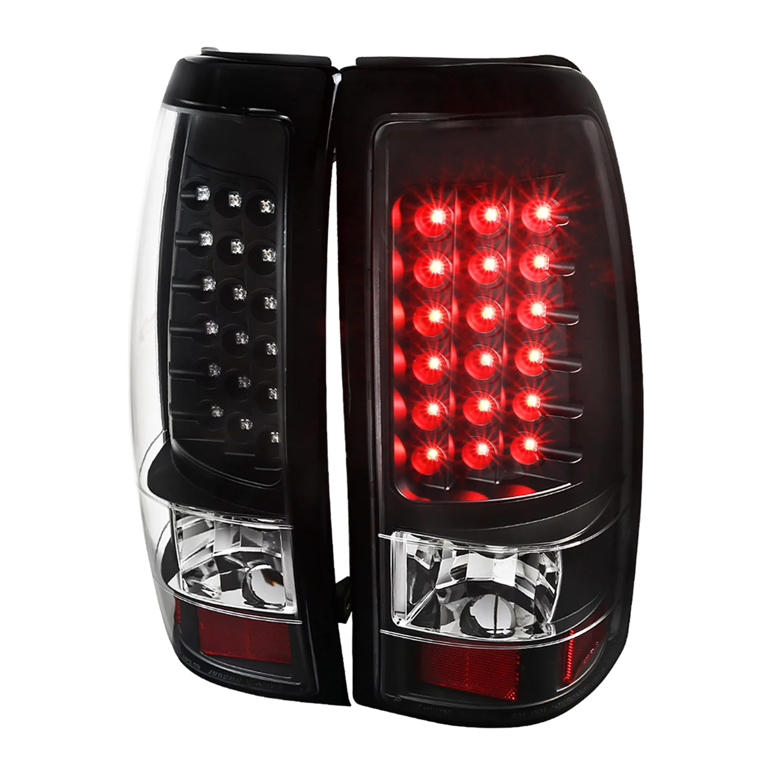 1999-2002 Chevy Silverado/ 99-2006 GMC Sierra V2 LED Tail Lights Matt Black