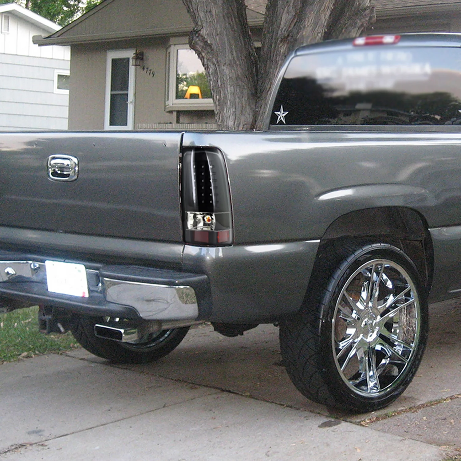 1999-2002 Chevy Silverado/ 99-2006 GMC Sierra V2 LED Tail Lights Matt Black - Image 10