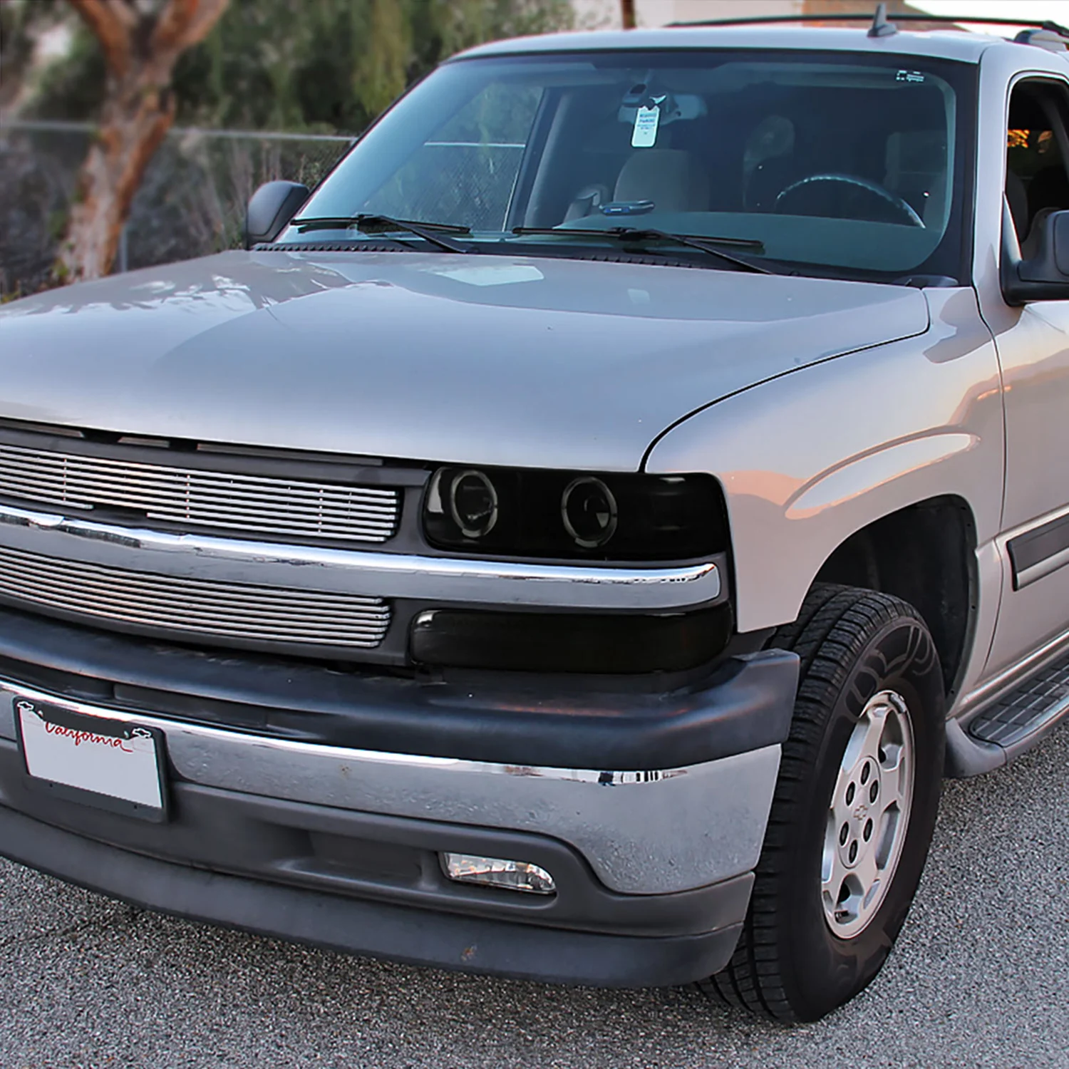 1999-2002 Chevy Silverado/ Chevy Tahoe/Suburban Dual Halo Headlights LED Black - Image 10
