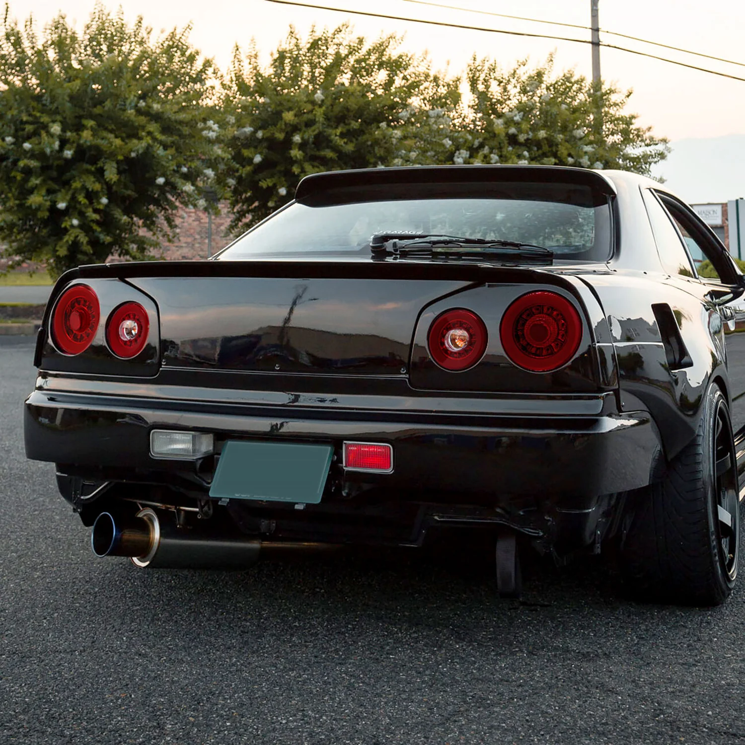 1999-2002 Nissan Skyline GT R34 JDM Red LED Tail Lights Chrome/Red Lens - Image 9