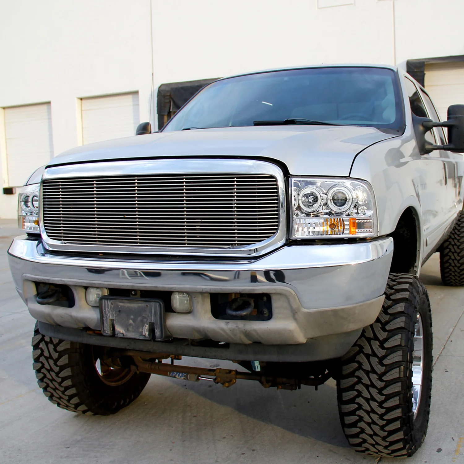 1999-2004 Ford Excursion F-250 F-350 F-450 F-550 Dual Halo Headlights Chrome - Image 10
