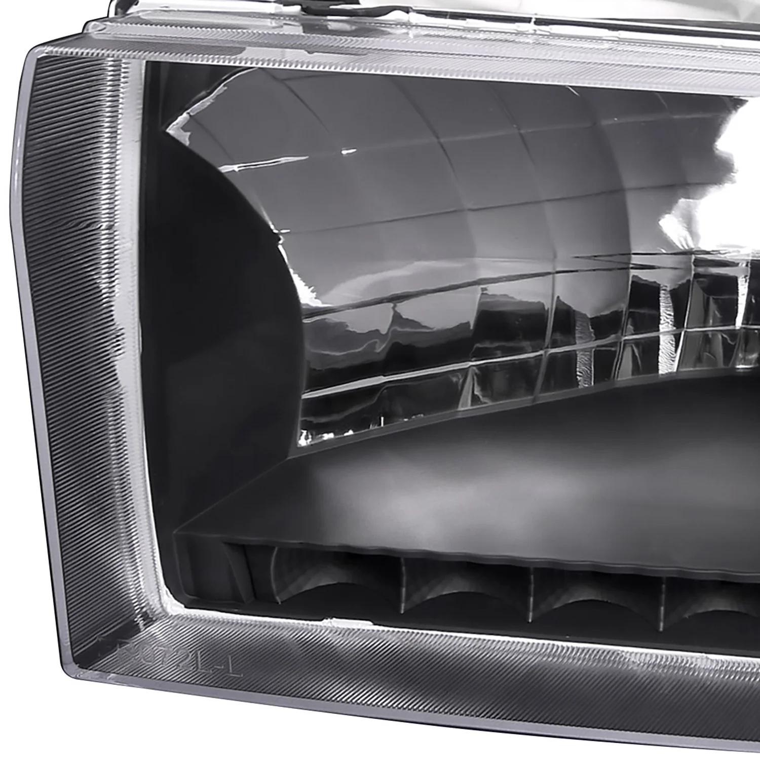 1999-2004 Ford F-250/350/450/550/Excursion Factory Headlights LED Light Black - Image 6