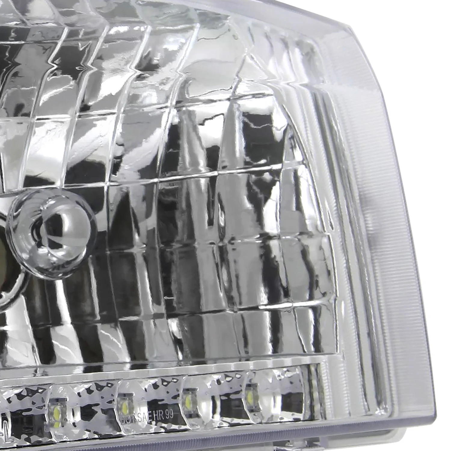 1999-2004 Ford F-250/350/450/550/Excursion Factory Headlights LED Light Chrome - Image 6