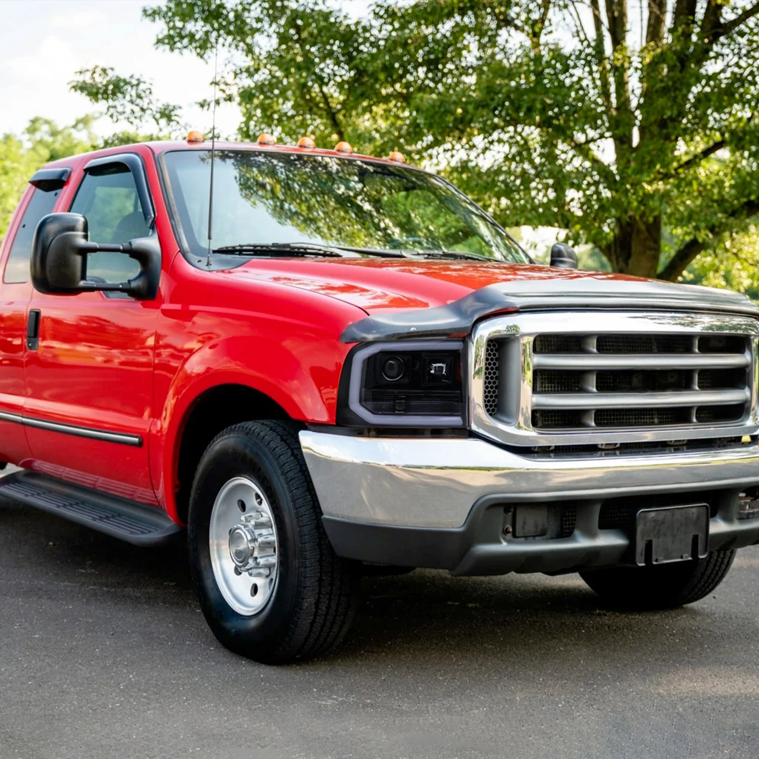 1999-2004 Ford F-250/350/450/550 / Excursion LED Bar Headlights Black/ Smoke - Image 10