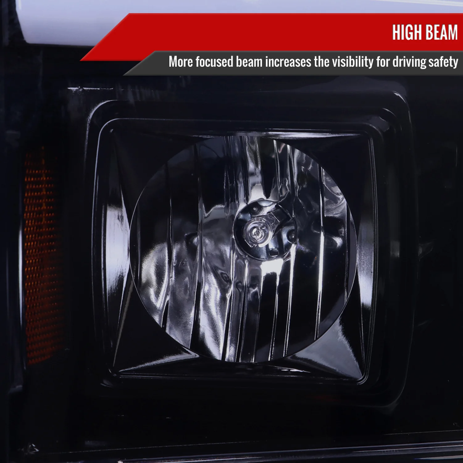 1999-2004 Ford F-250/350/450/550 / Excursion LED Bar Headlights Black/ Smoke - Image 4