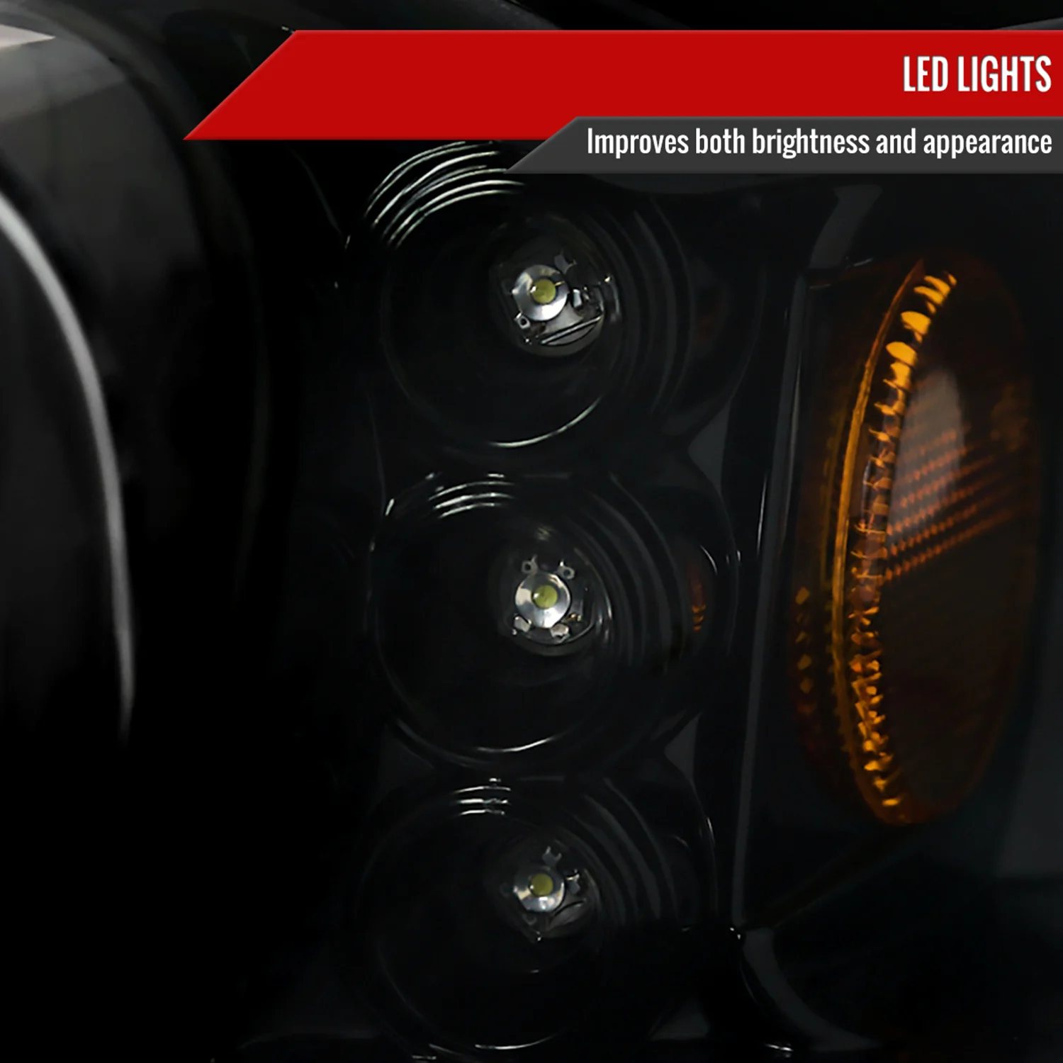 1999-2004 Ford Mustang Dual Halo Projector Headlights Jet Black/Clear Lens - Image 5