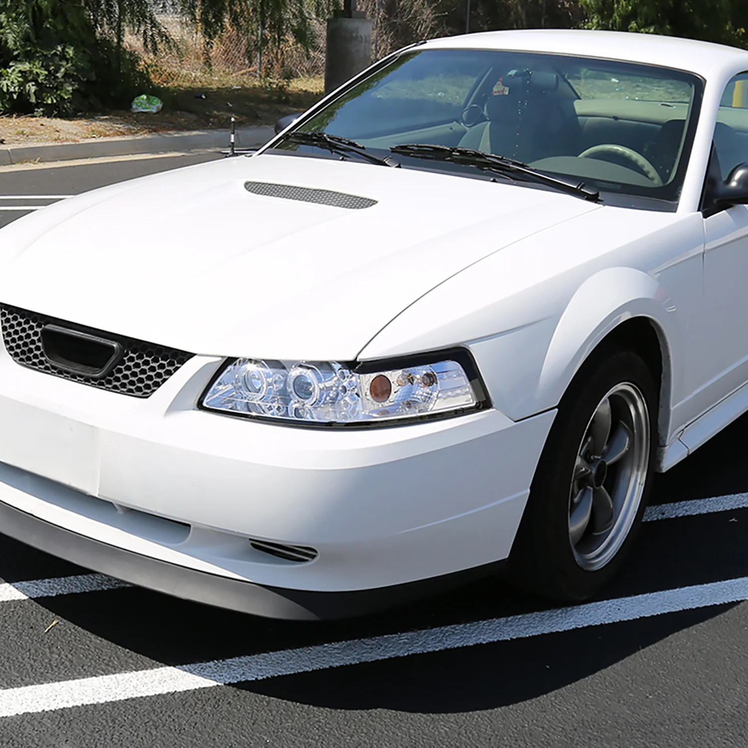 1999-2004 Ford Mustang Dual Halo V2 Projector Headlights Chrome/Clear Lens - Image 9
