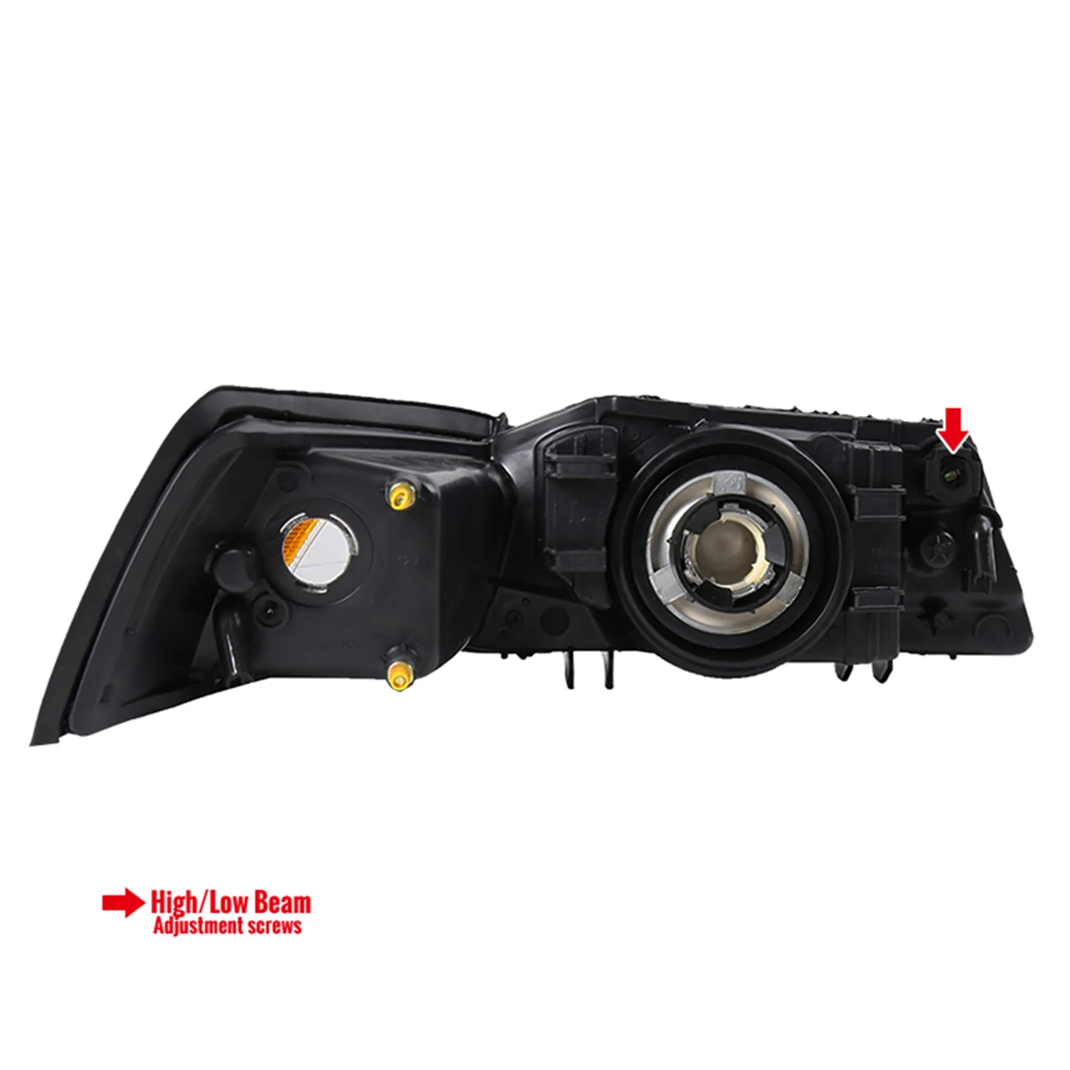 1999-2004 Ford Mustang Factory Headlights w/Amber Reflectors Chrome/Smoke - Image 9