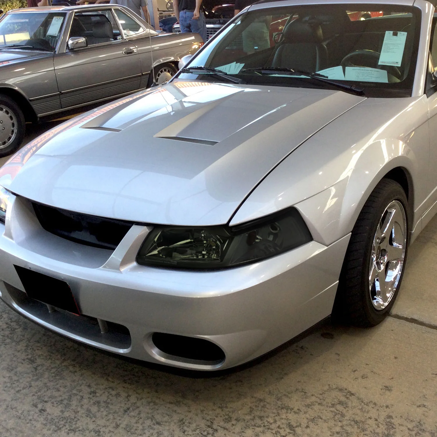 1999-2004 Ford Mustang LED Bar Factory Headlights Amber Reflector Chrome/Smoke - Image 10