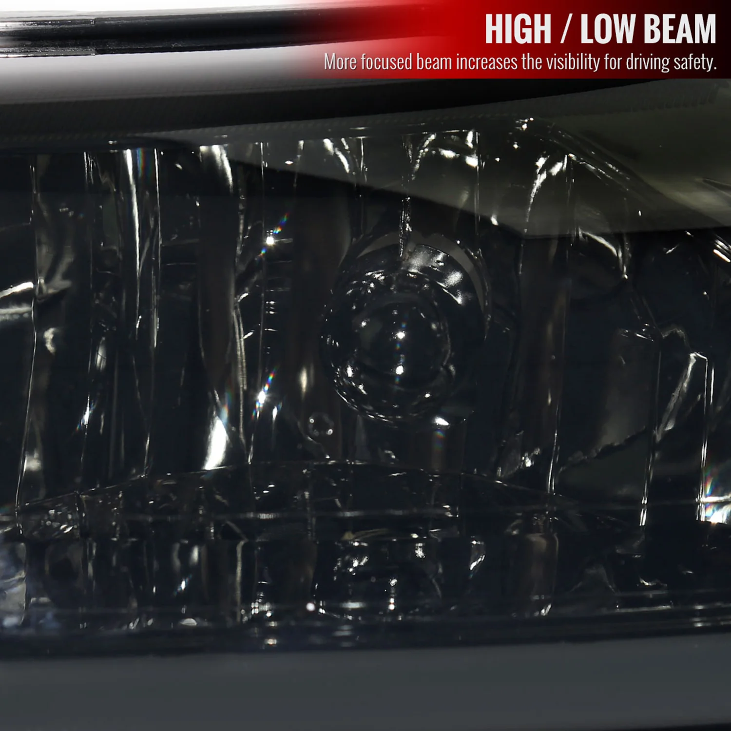 1999-2004 Ford Mustang LED Bar Factory Headlights Amber Reflector Chrome/Smoke - Image 3