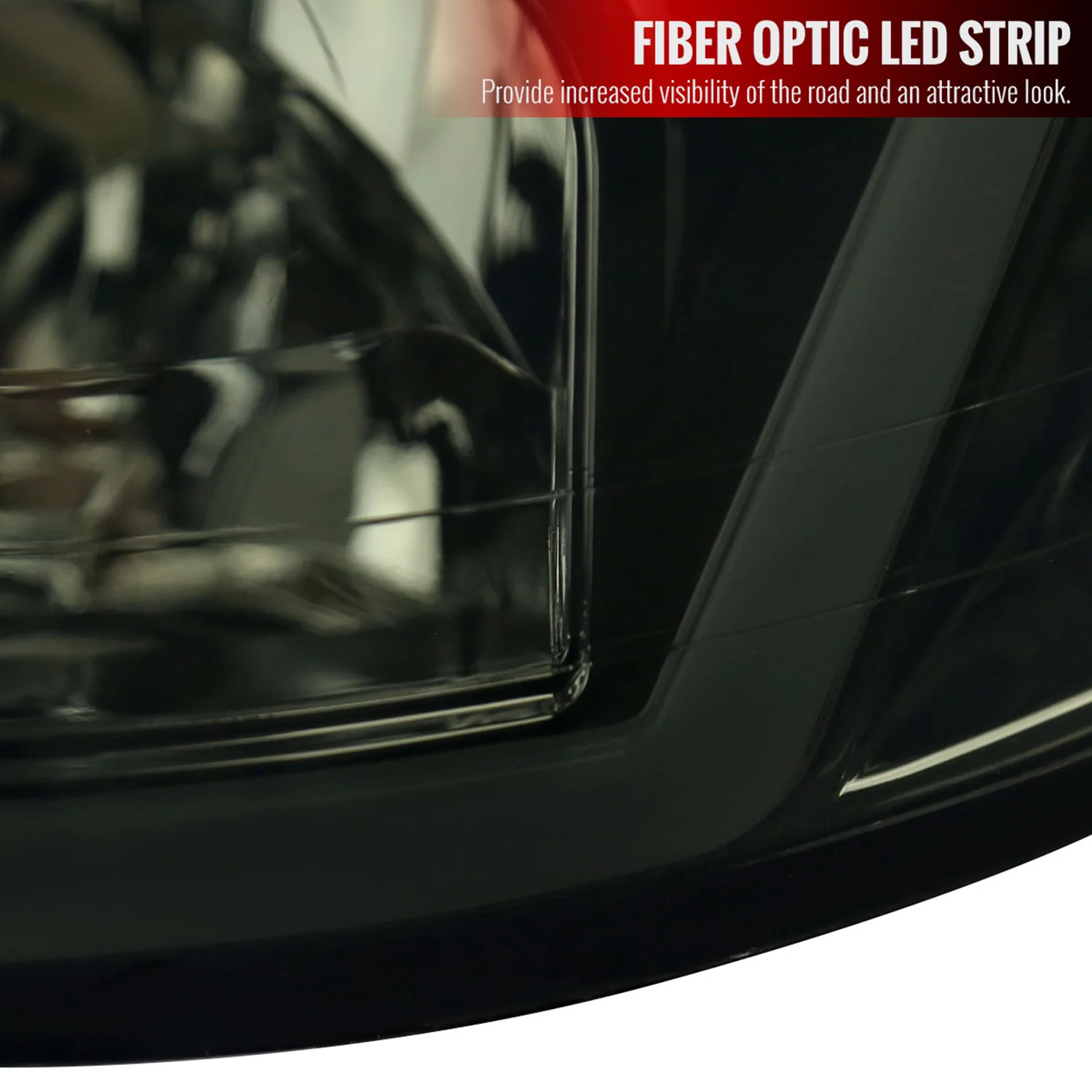 1999-2004 Ford Mustang LED Bar Factory Headlights Amber Reflector Chrome/Smoke - Image 4