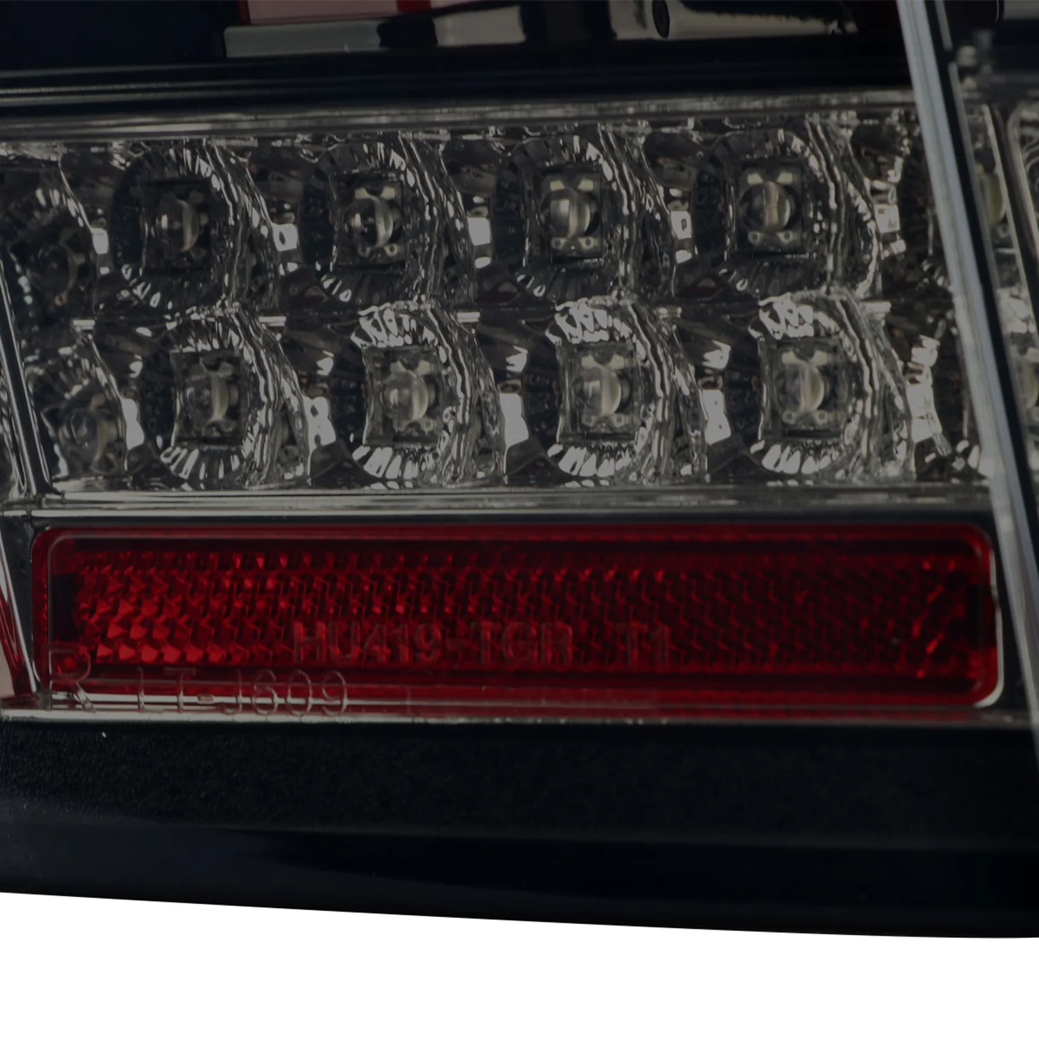 1999-2004 Ford Mustang Red Marker LED Tail Lights Glossy Black/Smoke - Image 6