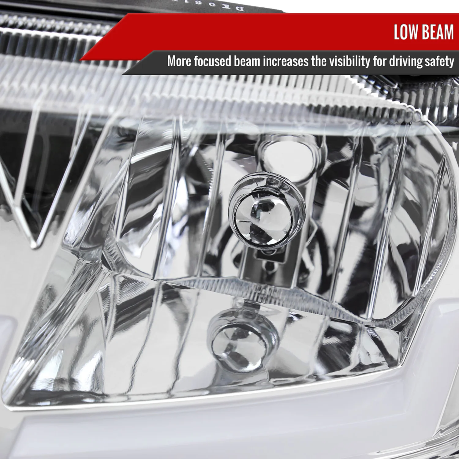 1999-2004 Jeep Grand Cherokee Factory Dual LED Bar Headlights Chrome/Clear - Image 3