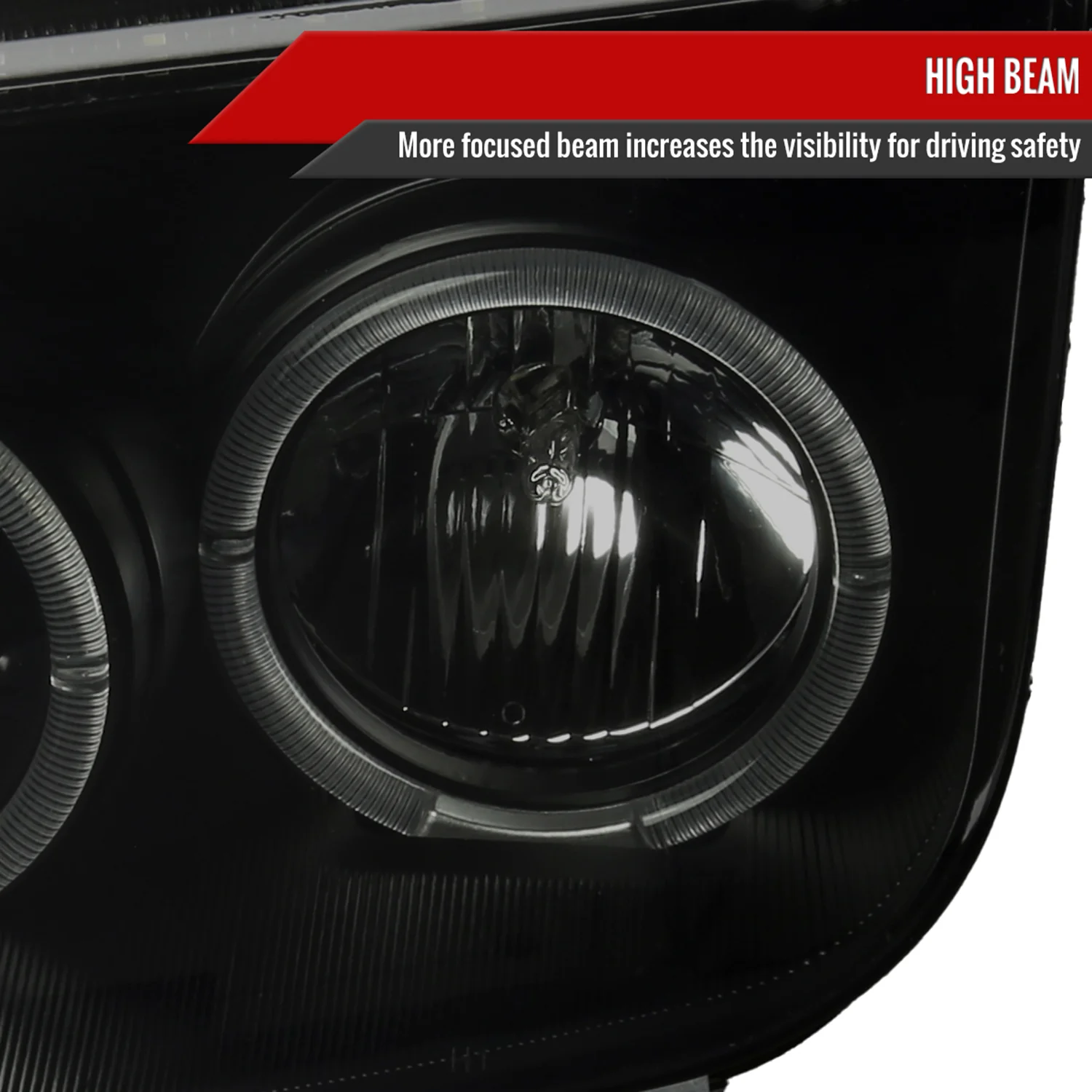 1999-2005 VW Jetta/Bora Mk4 Dual Halo Projector Headlights LED Light Smoke - Image 4