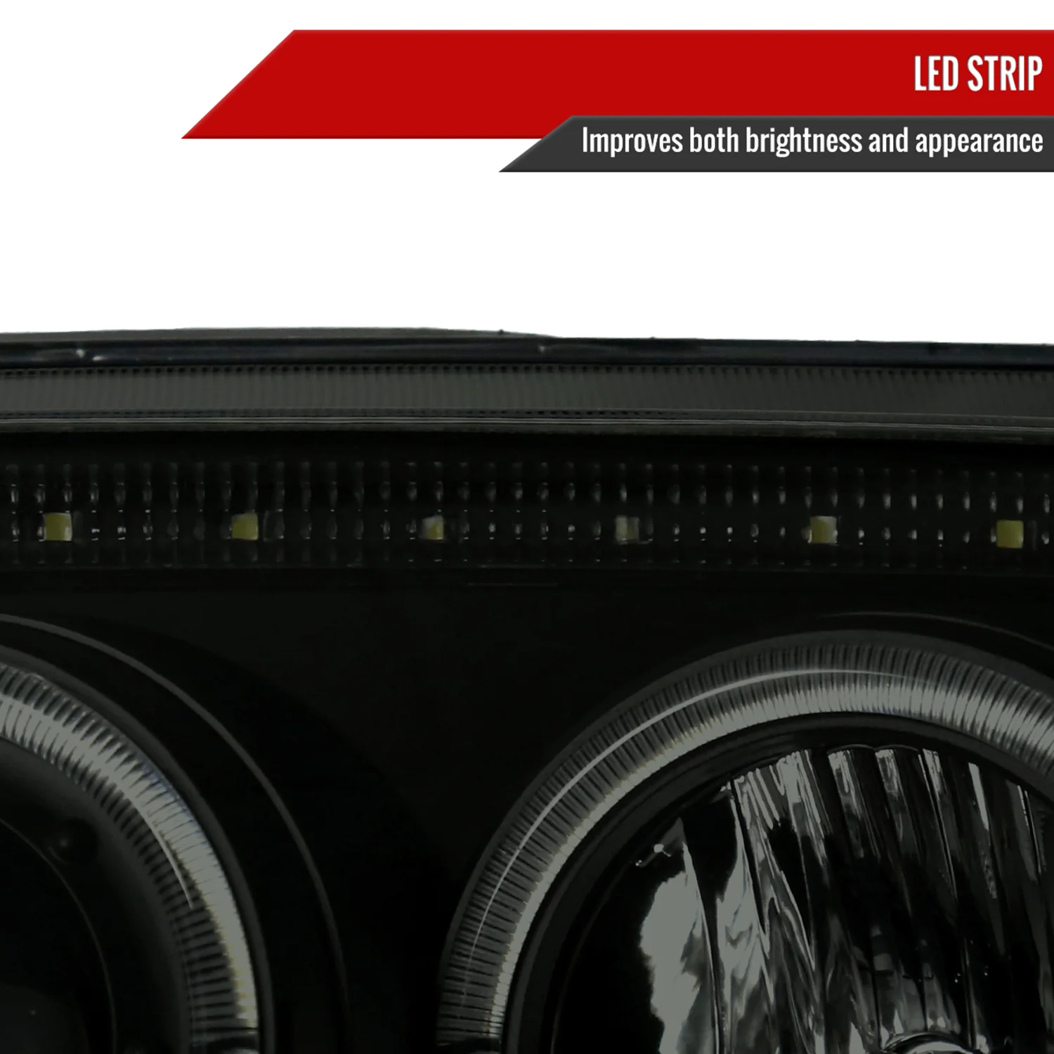 1999-2005 VW Jetta/Bora Mk4 Dual Halo Projector Headlights LED Light Smoke - Image 5