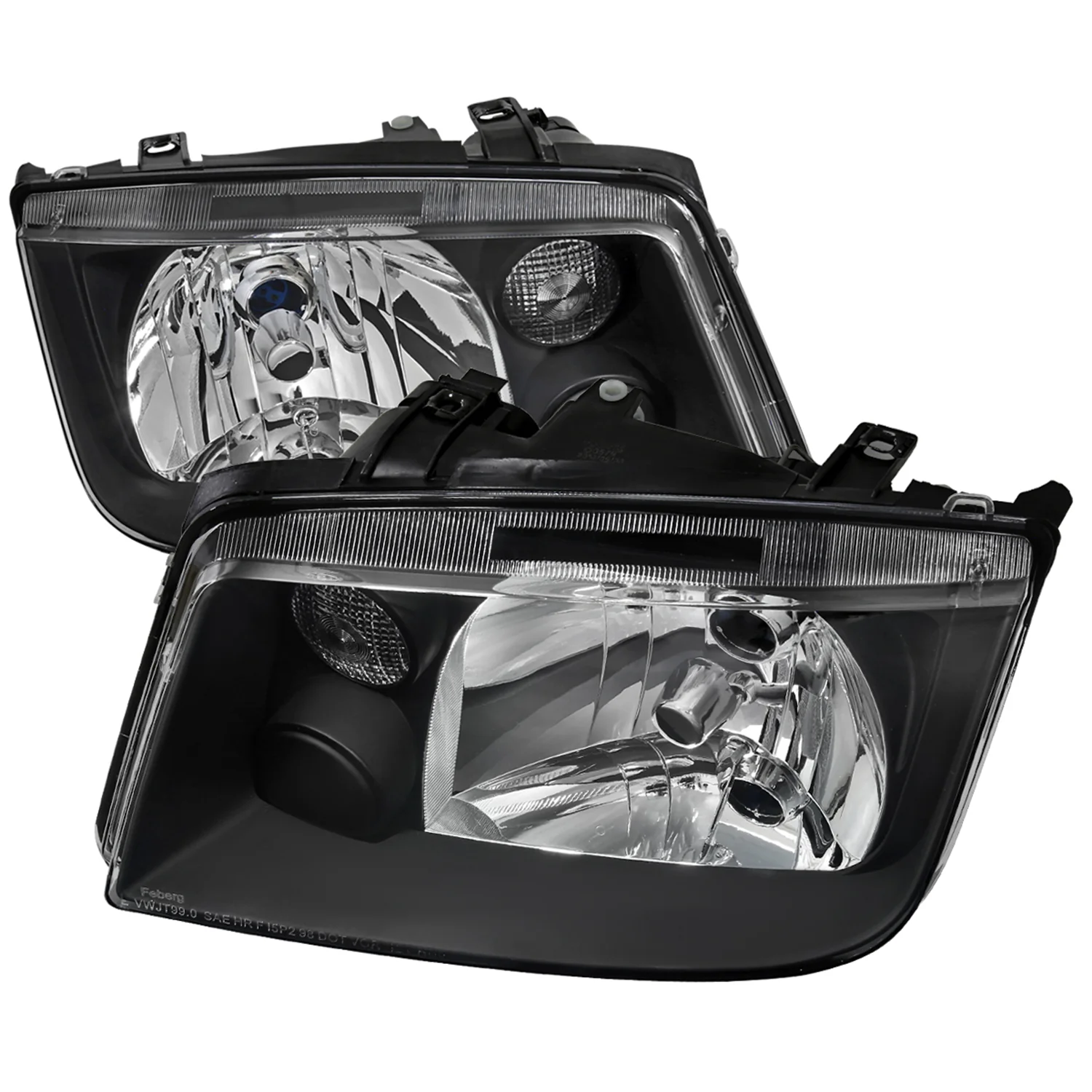 1999-2005 VW Jetta/Bora Mk4 V3 Factory Style Headlights Matte Black/Clear Lens