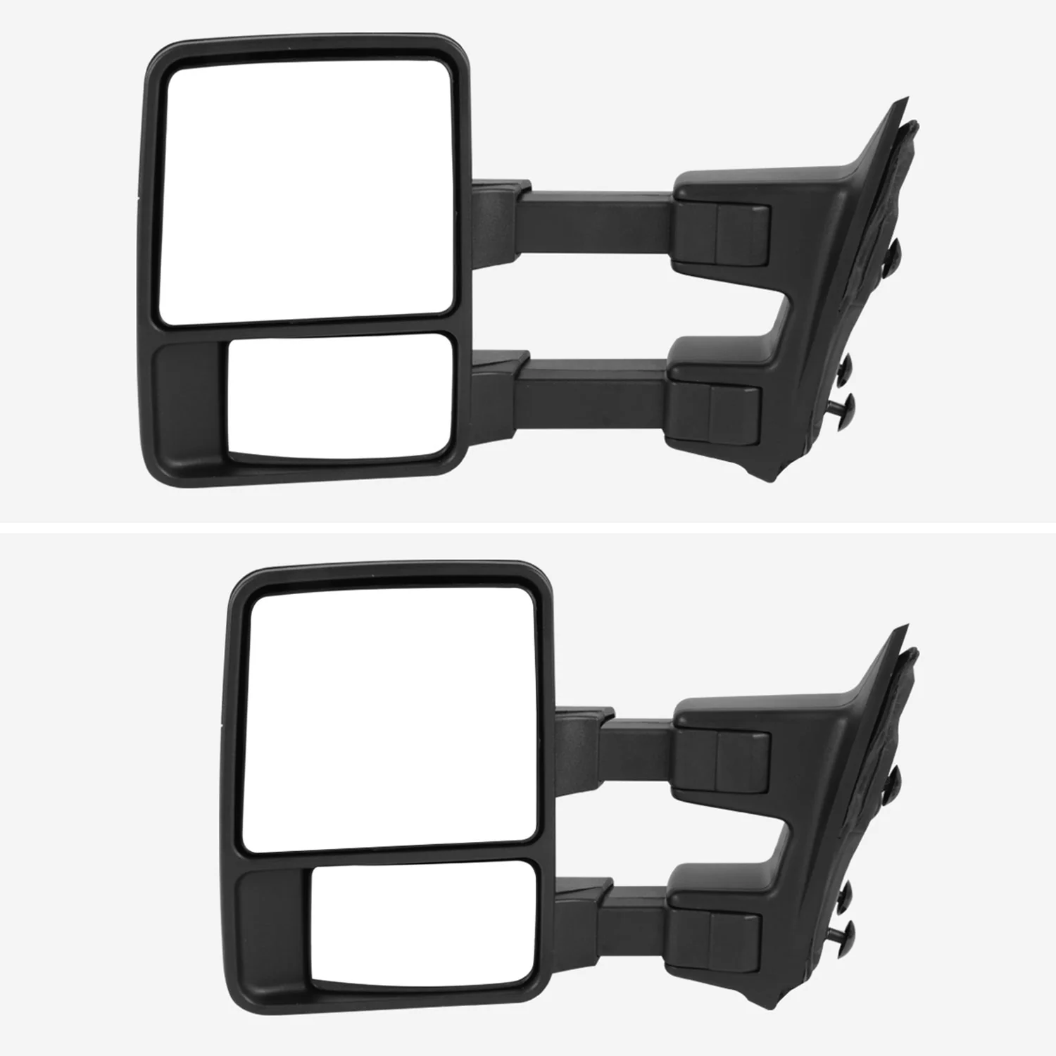 1999-2016 Ford F-250/350/450/550 Manual Towing Mirrors Smoke Lens &Turn Signal - Image 3