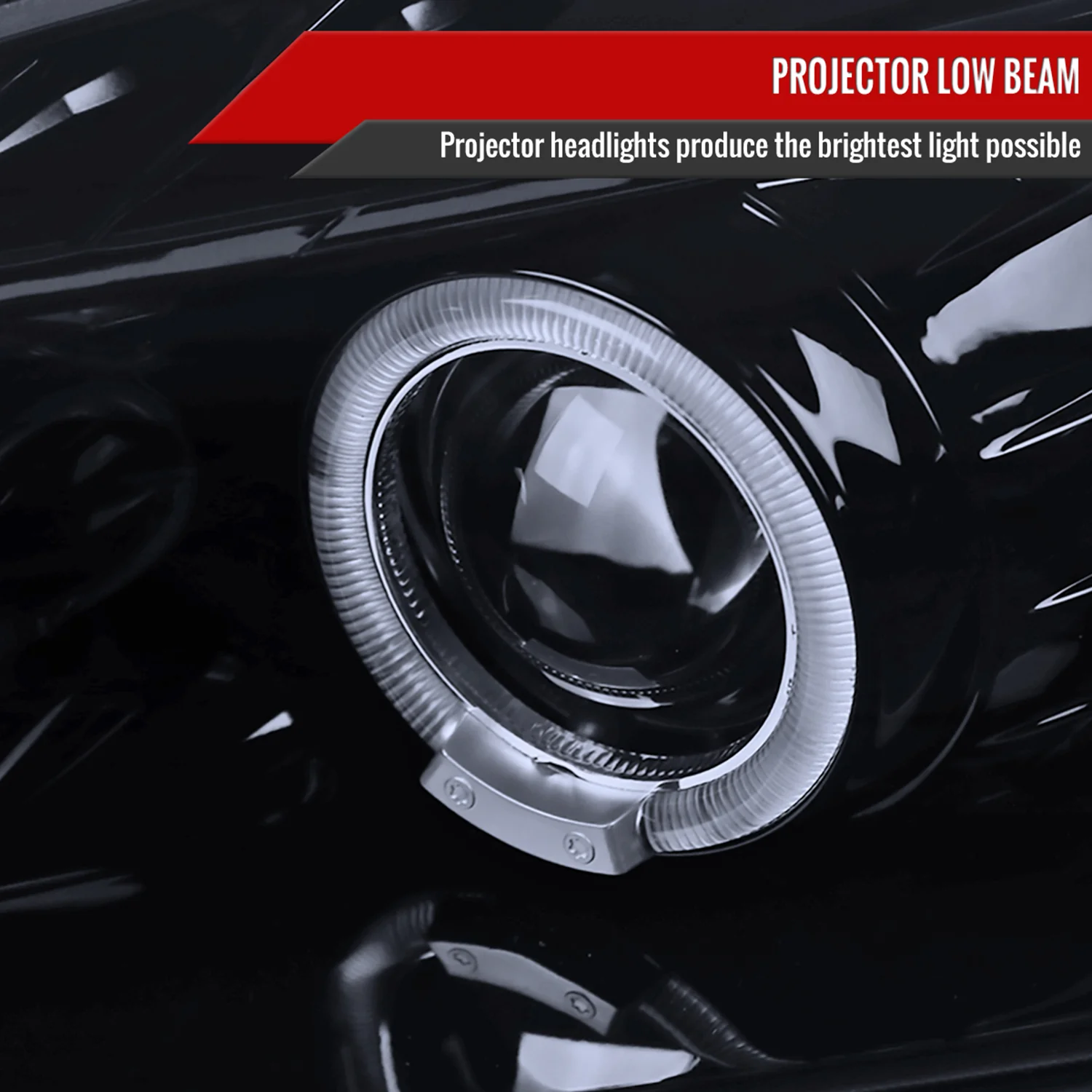 2000-2003 Honda S2000 AP1 Dual Halo Projector Headlights Glossy Black/Smoke - Image 4