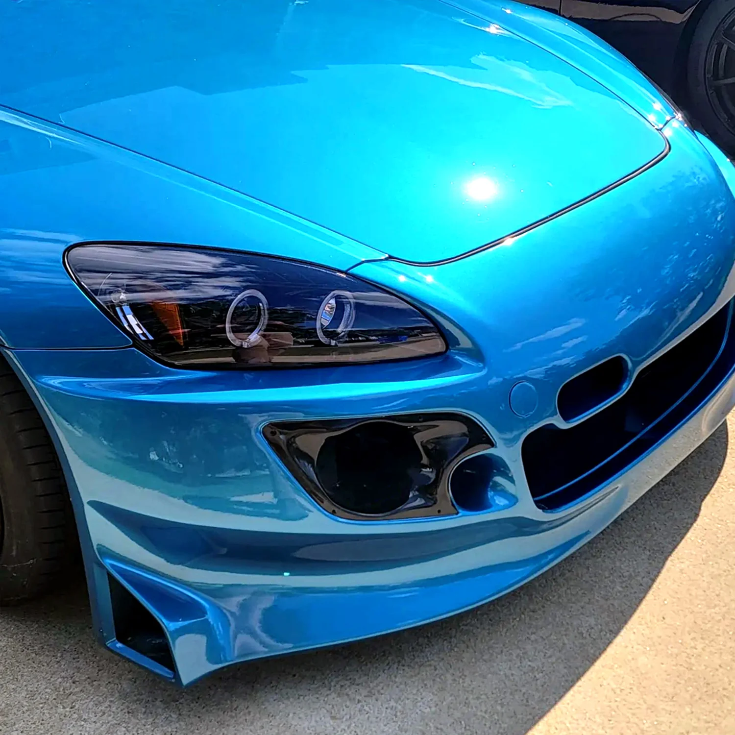 2000-2003 Honda S2000 AP1 Dual Halo Projector Headlights Glossy Black/Smoke - Image 9