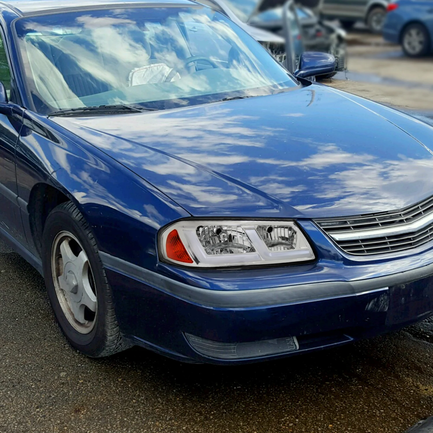 2000-2005 Chevy Impala LED Bar Factory Style Headlights Chrome/Clear Lens - Image 9
