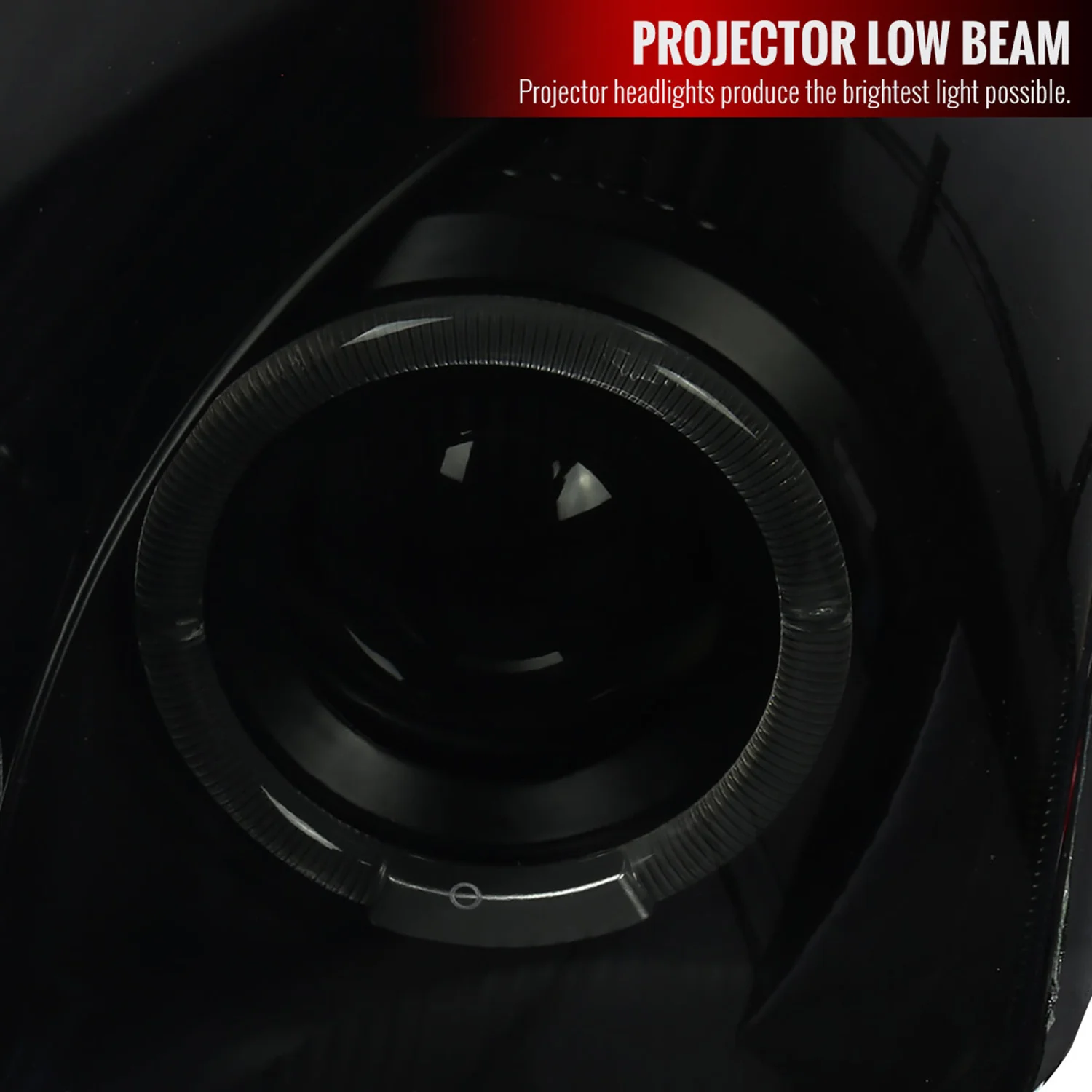 2000-2005 Mitsubishi Eclipse Dual Halo Projector Headlights Black/Smoke Lens - Image 3