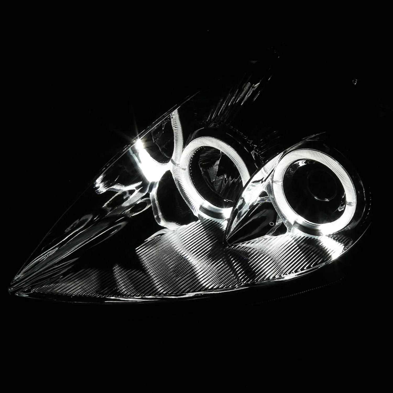 2000-2005 Mitsubishi Eclipse Dual Halo Projector Headlights Chrome/Smoke Lens - Image 2