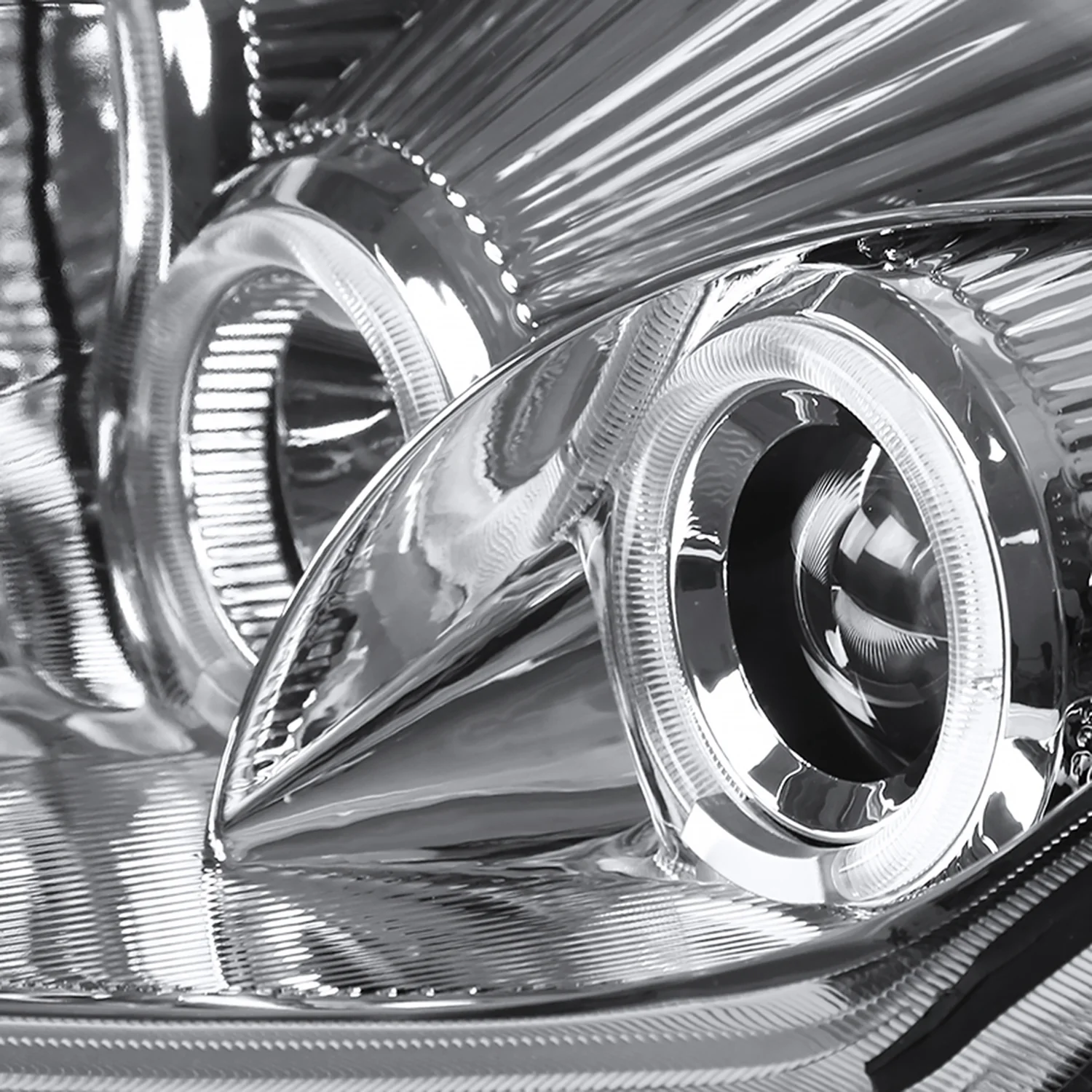 2000-2005 Mitsubishi Eclipse Dual Halo Projector Headlights LED Light Chrome - Image 5