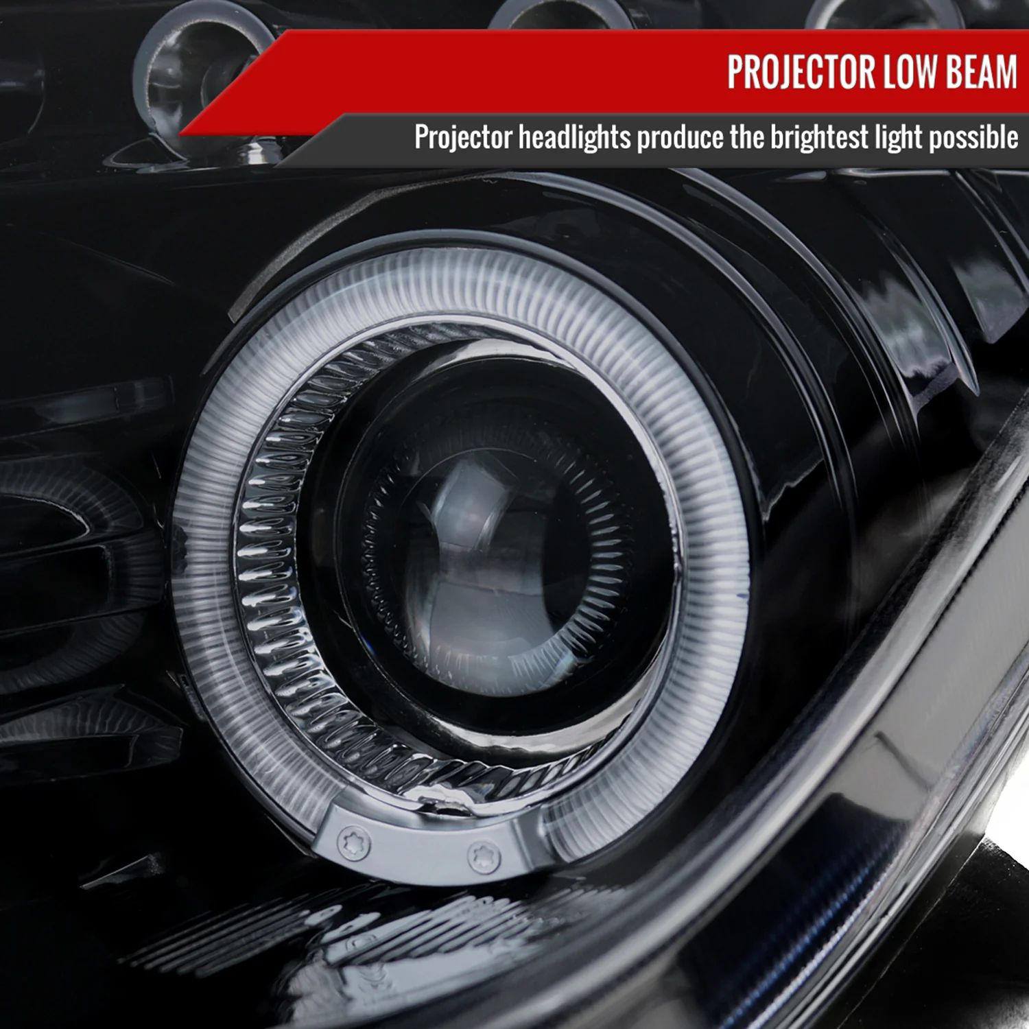 2000-2005 Toyota Celica Dual Halo Projector Headlights Glossy Black/Smoke Lens - Image 3