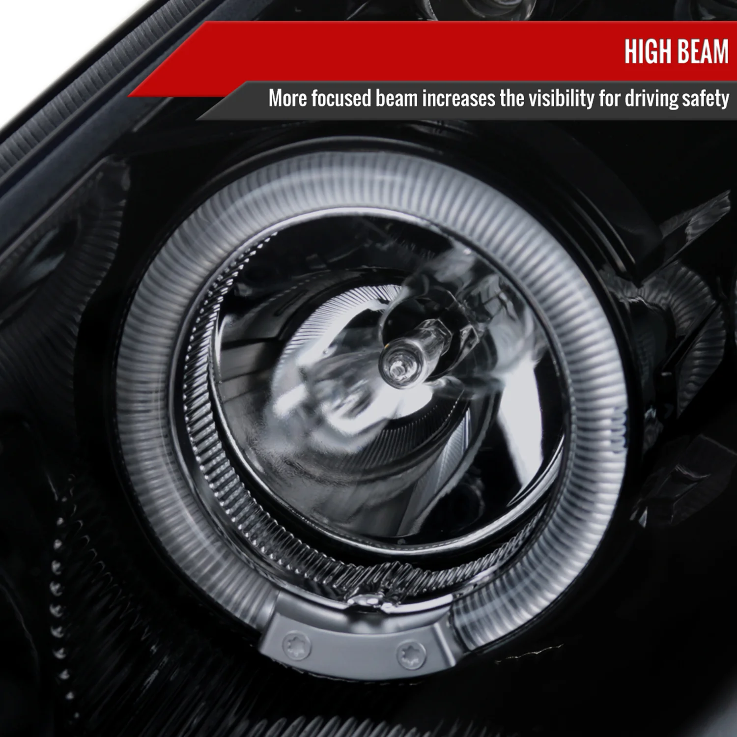 2000-2005 Toyota Celica Dual Halo Projector Headlights Glossy Black/Smoke Lens - Image 4