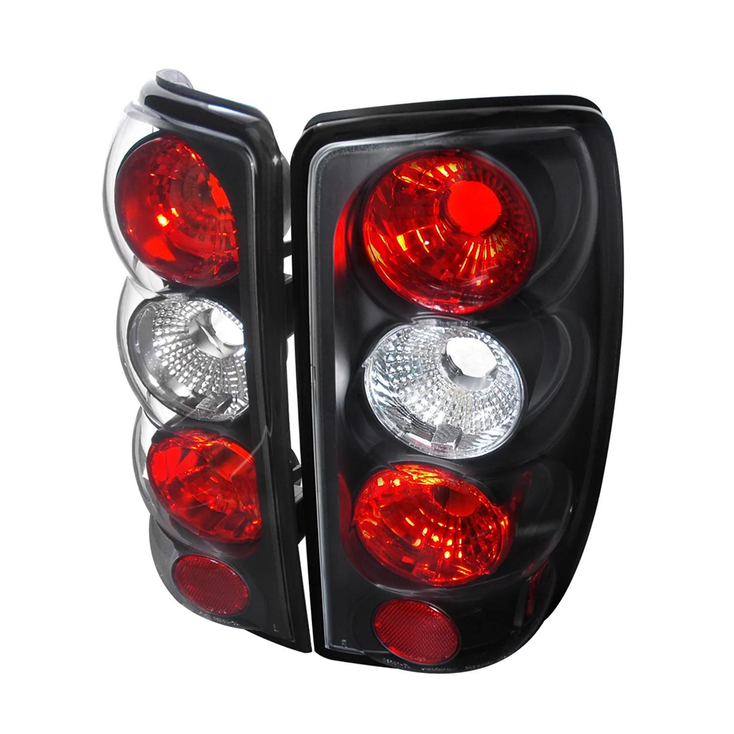 2000-2006 Chevy GMC Suburban/Tahoe/Yukon Tail Lights Matte Black/Clear Lens