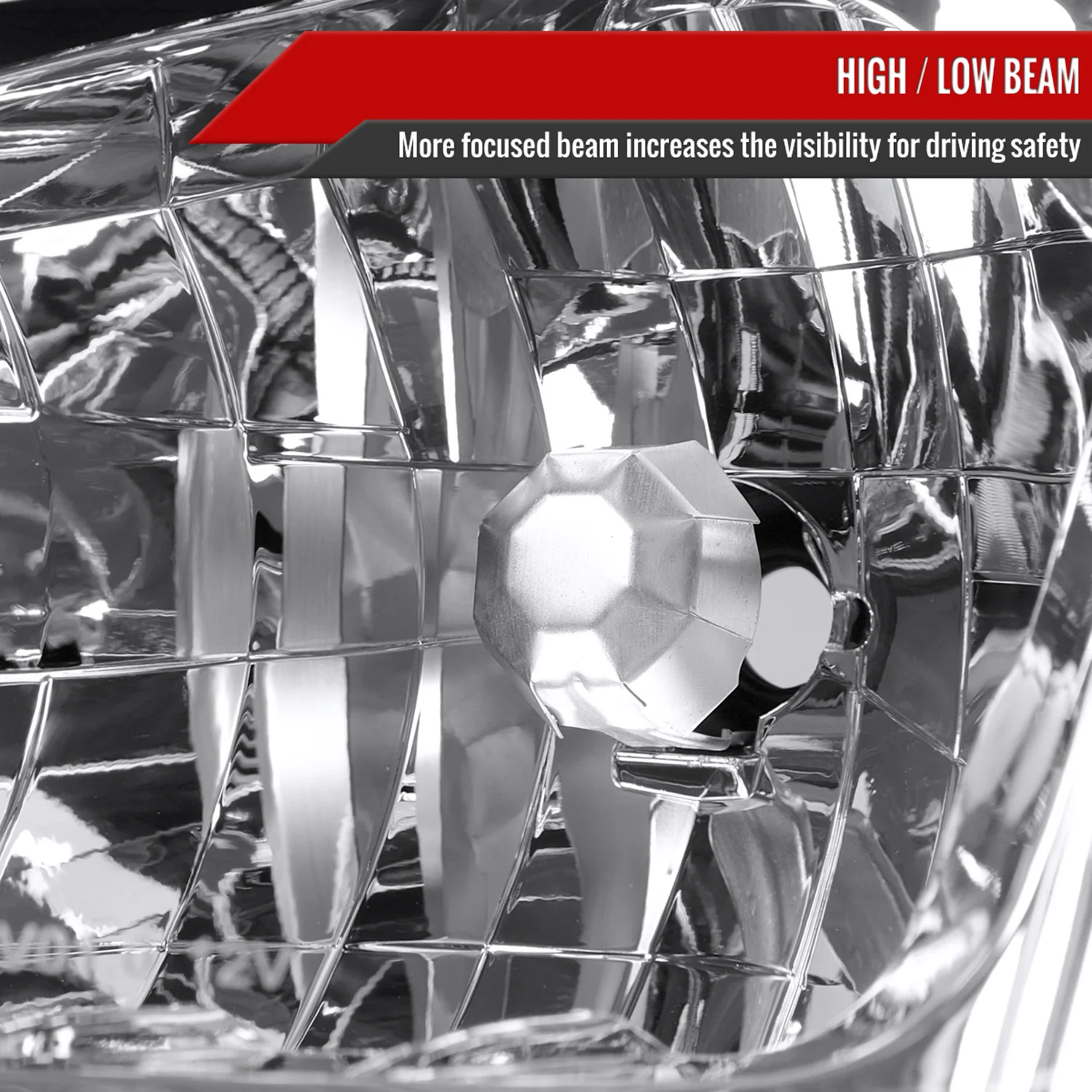 2001-2003 Toyota RAV4 Factory Style Headlights Chrome Housing/Clear Lens - Image 3