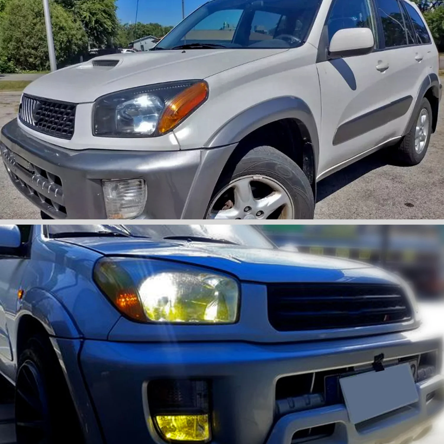 2001-2003 Toyota RAV4 Factory Style Headlights Matte Black/Clear Lens - Image 10