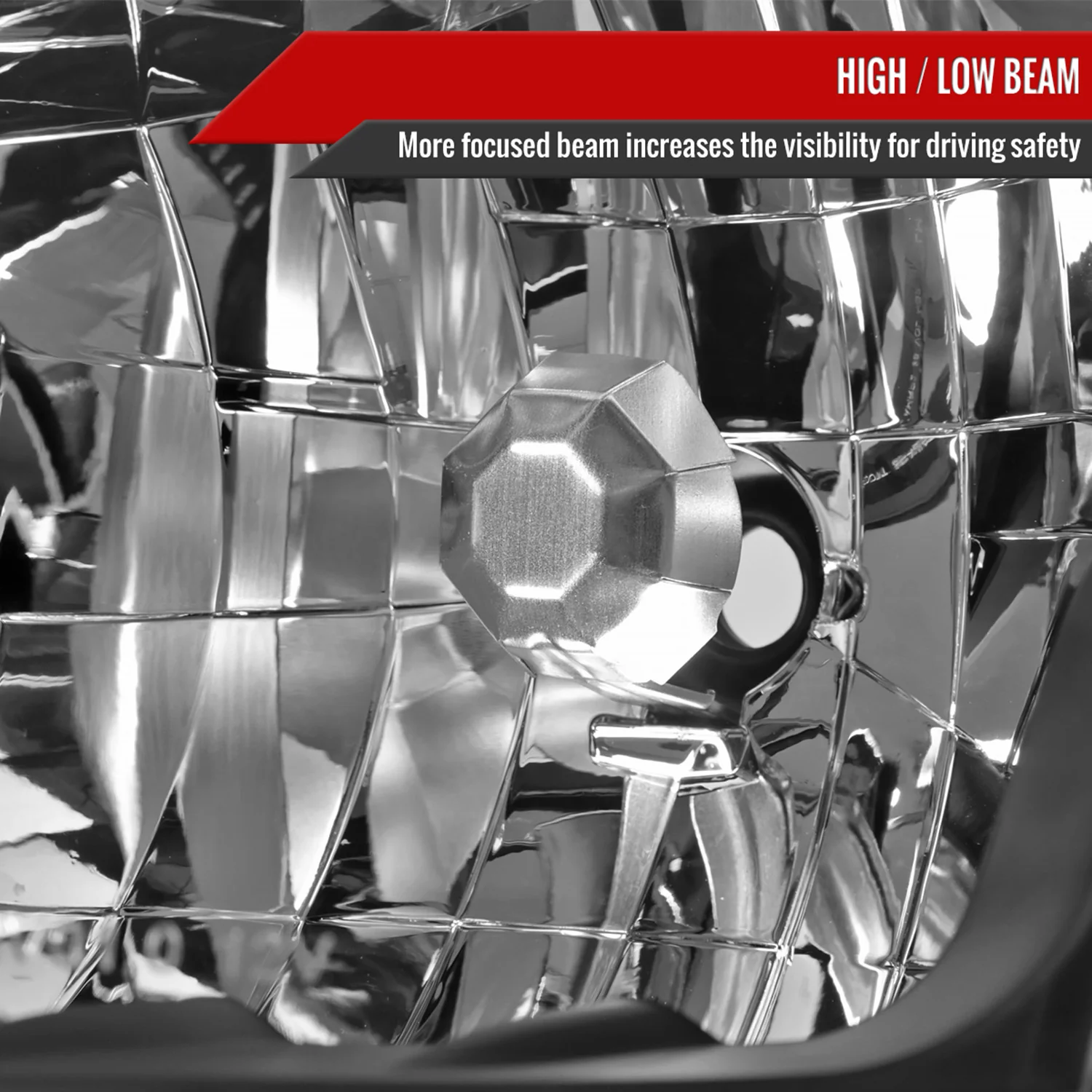 2001-2003 Toyota RAV4 Factory Style Headlights Matte Black/Clear Lens - Image 3