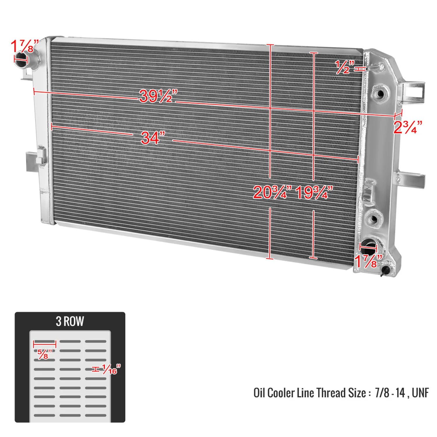 2001-2005 Chevy Silverado/GMC Sierra 2500/3500HD 6.6L DuraMax 3Row Radiator - Image 2