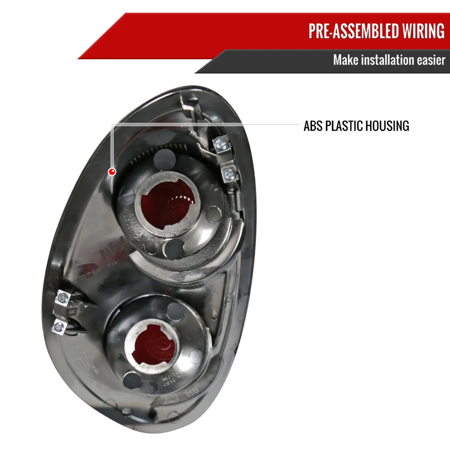 2001-2005 Chrysler PT Cruiser Tail Lights Chrome Housing/Smoke Lens - Image 7