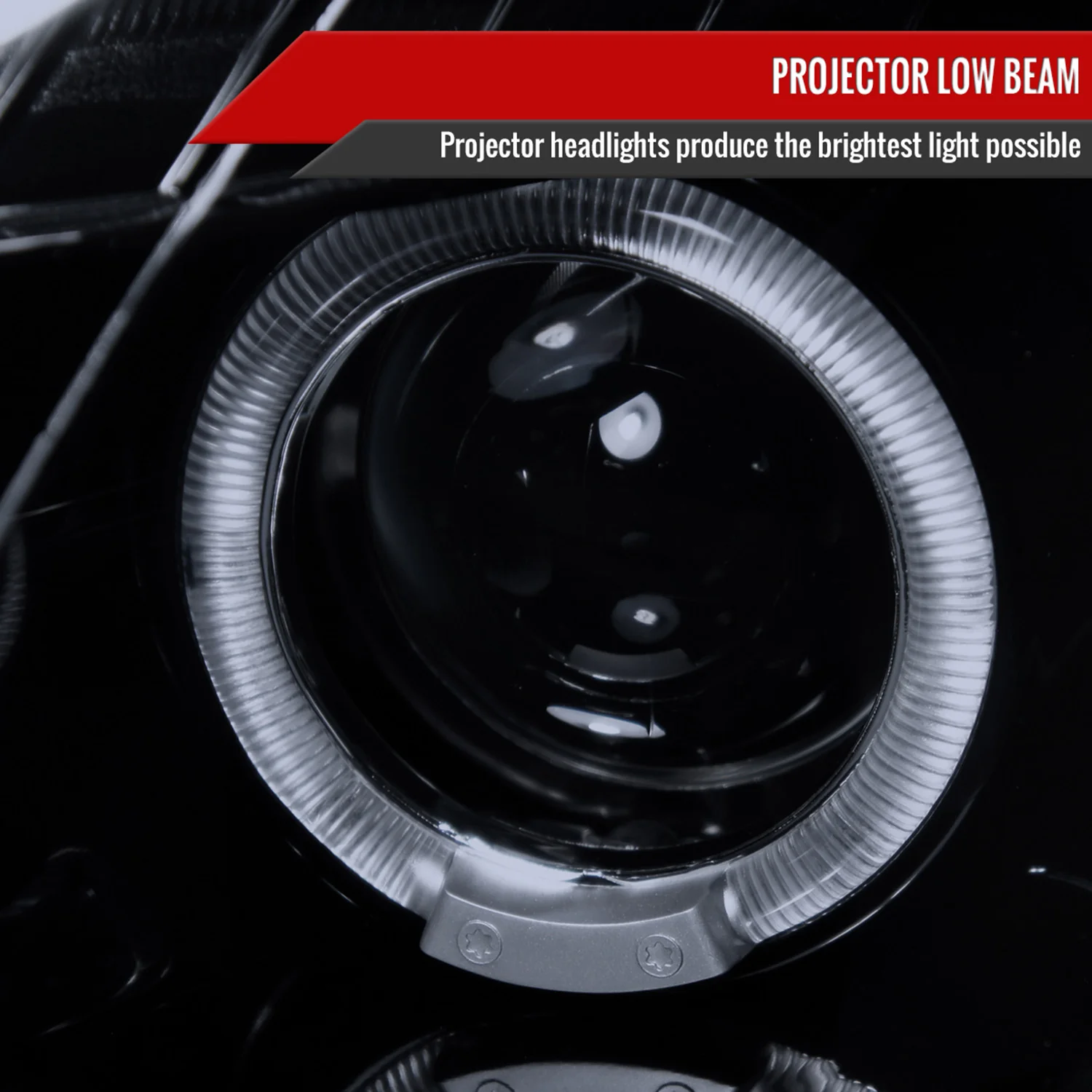 2001-2005 Mazda Miata MX-5 Dual Halo Projector Headlights Glossy Black/Smoke - Image 3
