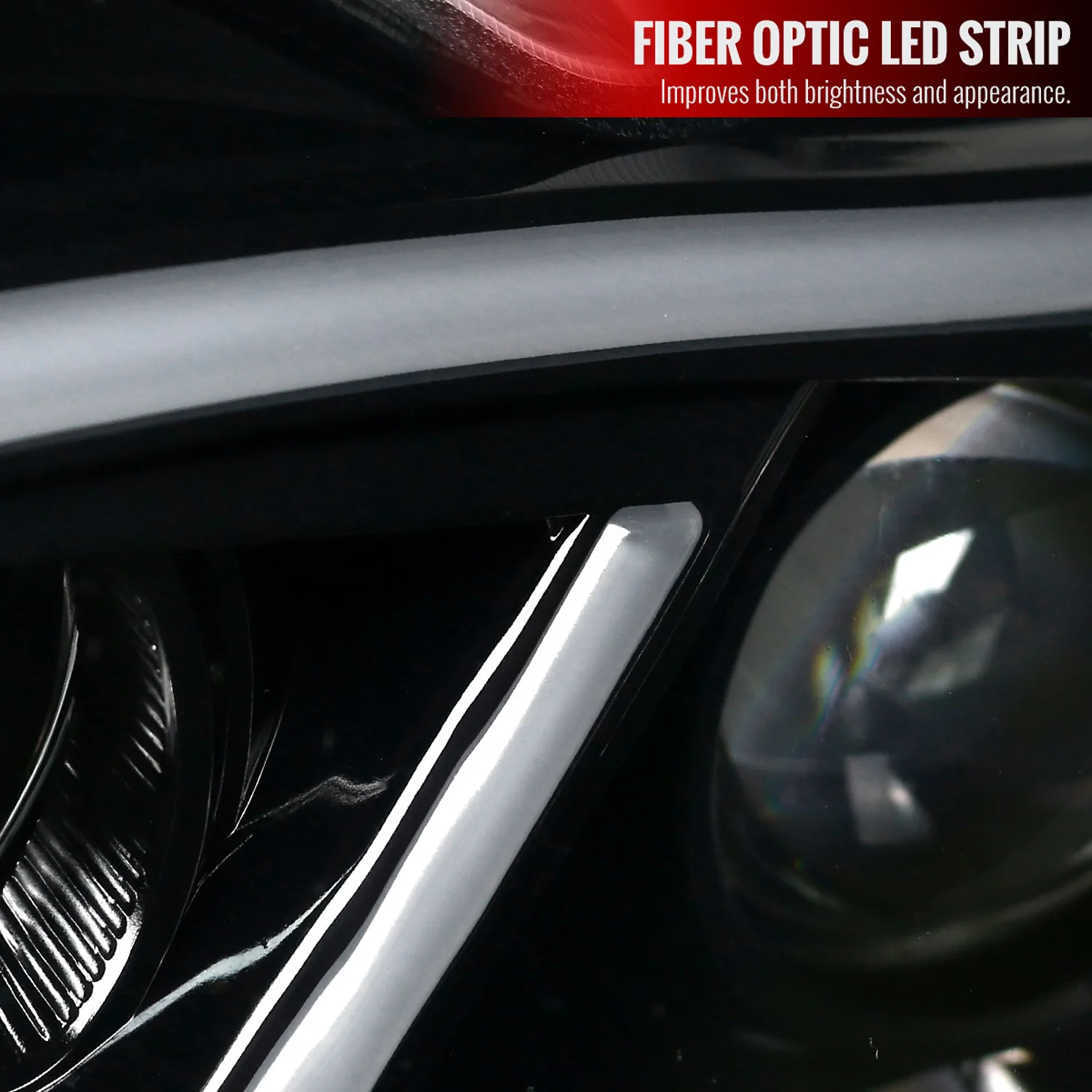 2001-2007 Mercedes W203 C Class Sedan LED Bar Headlights Signal Glossy Black - Image 5